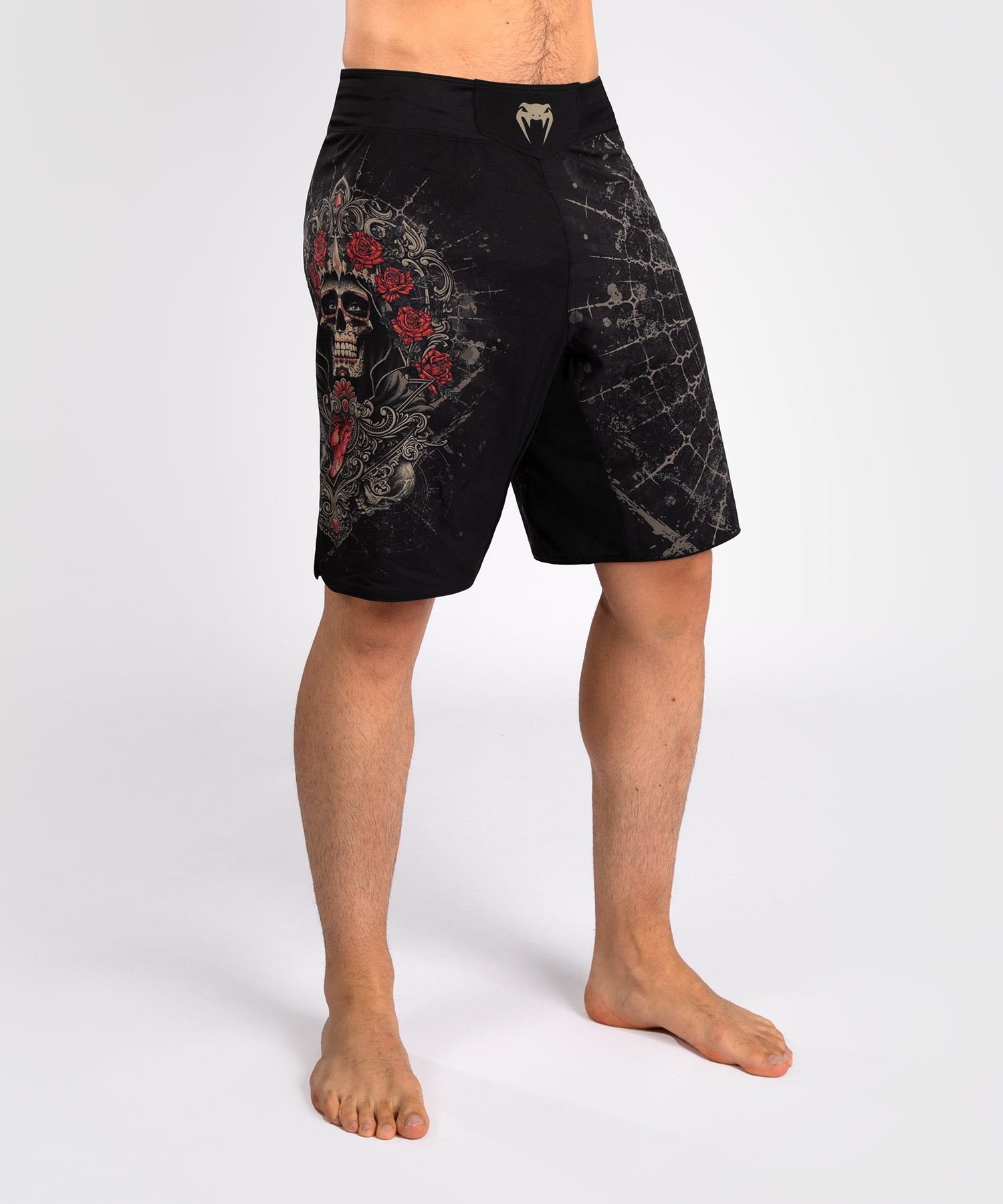 Short de Combat pour Hommes Venum Santa Muerte 5.0 - Noir Profond/Or - product-type_Shorts de MMA