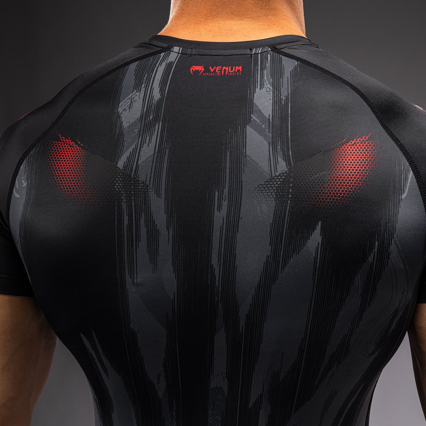 Rashguard à Manches Courtes Venum Demon - Noir/Gris