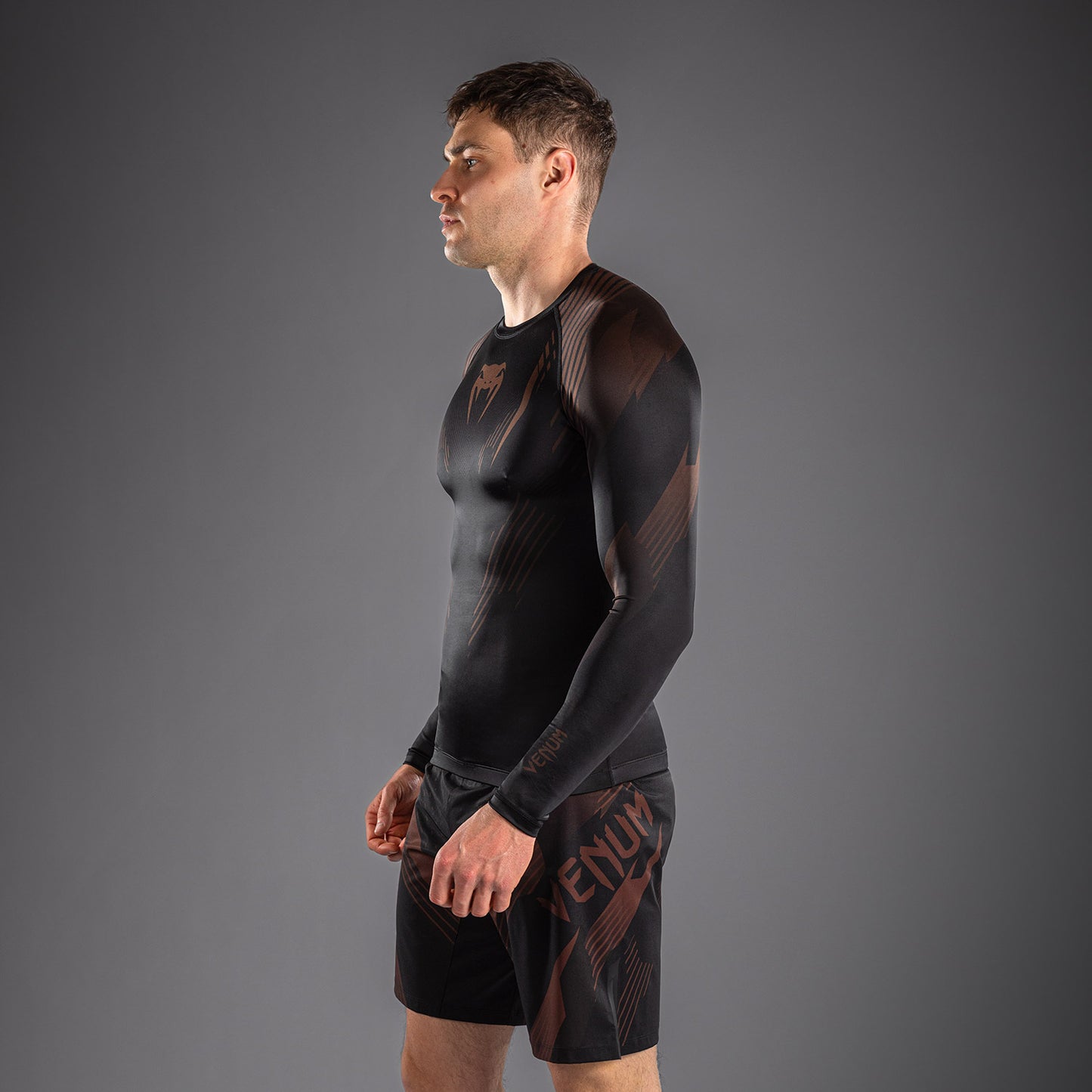 Rashguard à Manches Longues Venum No-Gi 6.0 - Noir/Marron