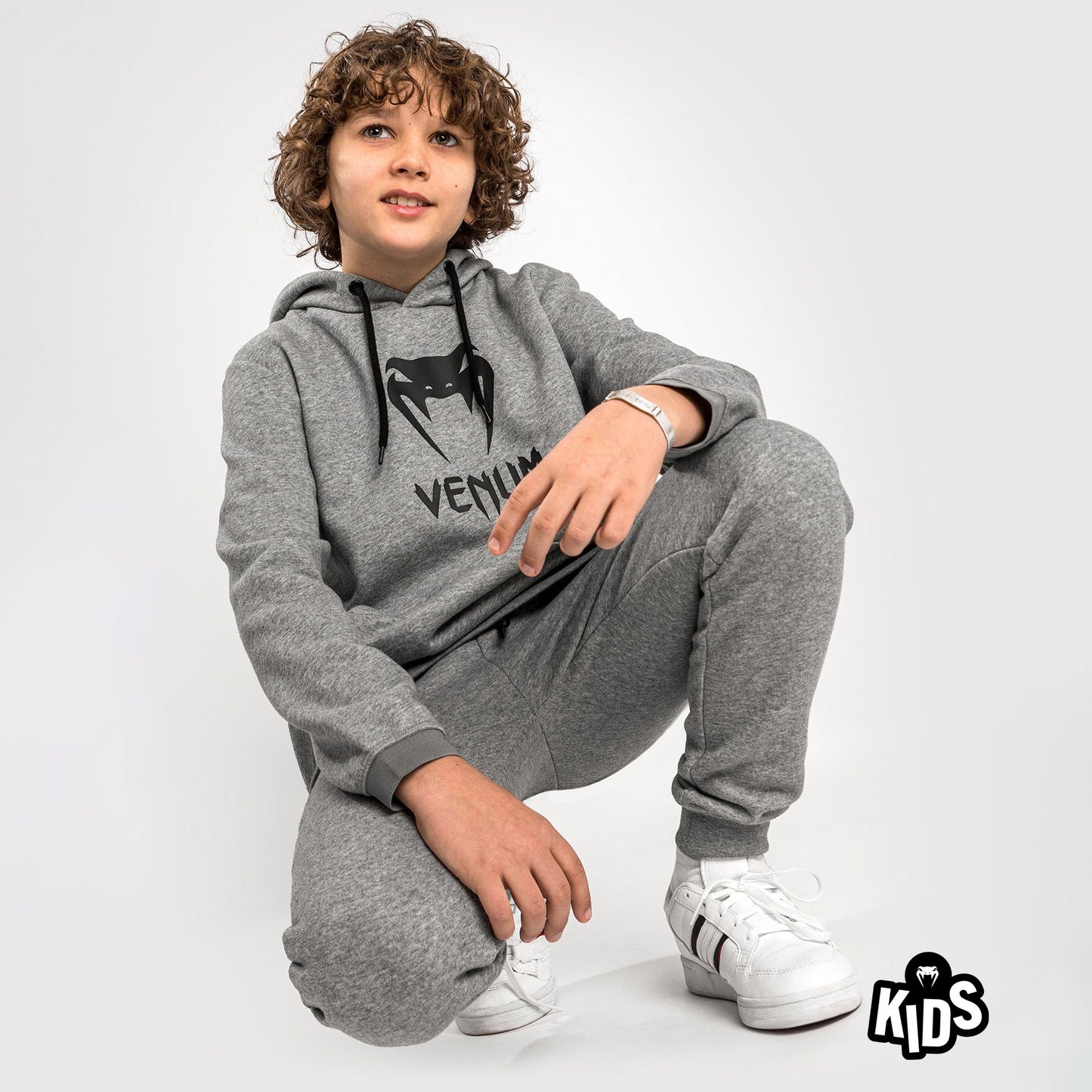 Sweatshirt à Capuche Venum Classic - Pour Enfants - Gris Chiné Clair - product-type_Sweatshirts