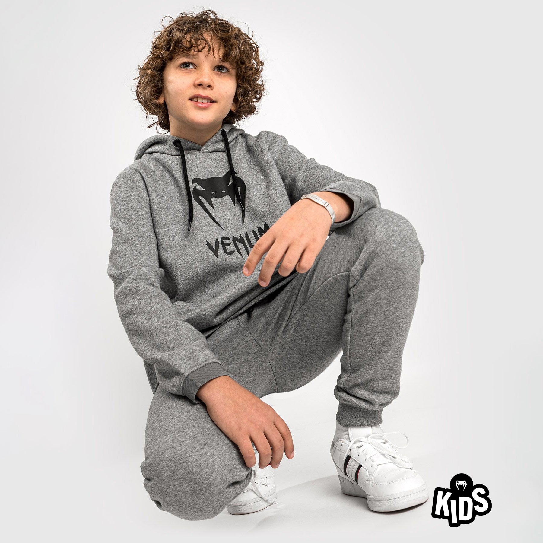 Sweatshirt à Capuche Venum Classic - Pour Enfants - Gris Chiné Clair - product-type_Sweatshirts