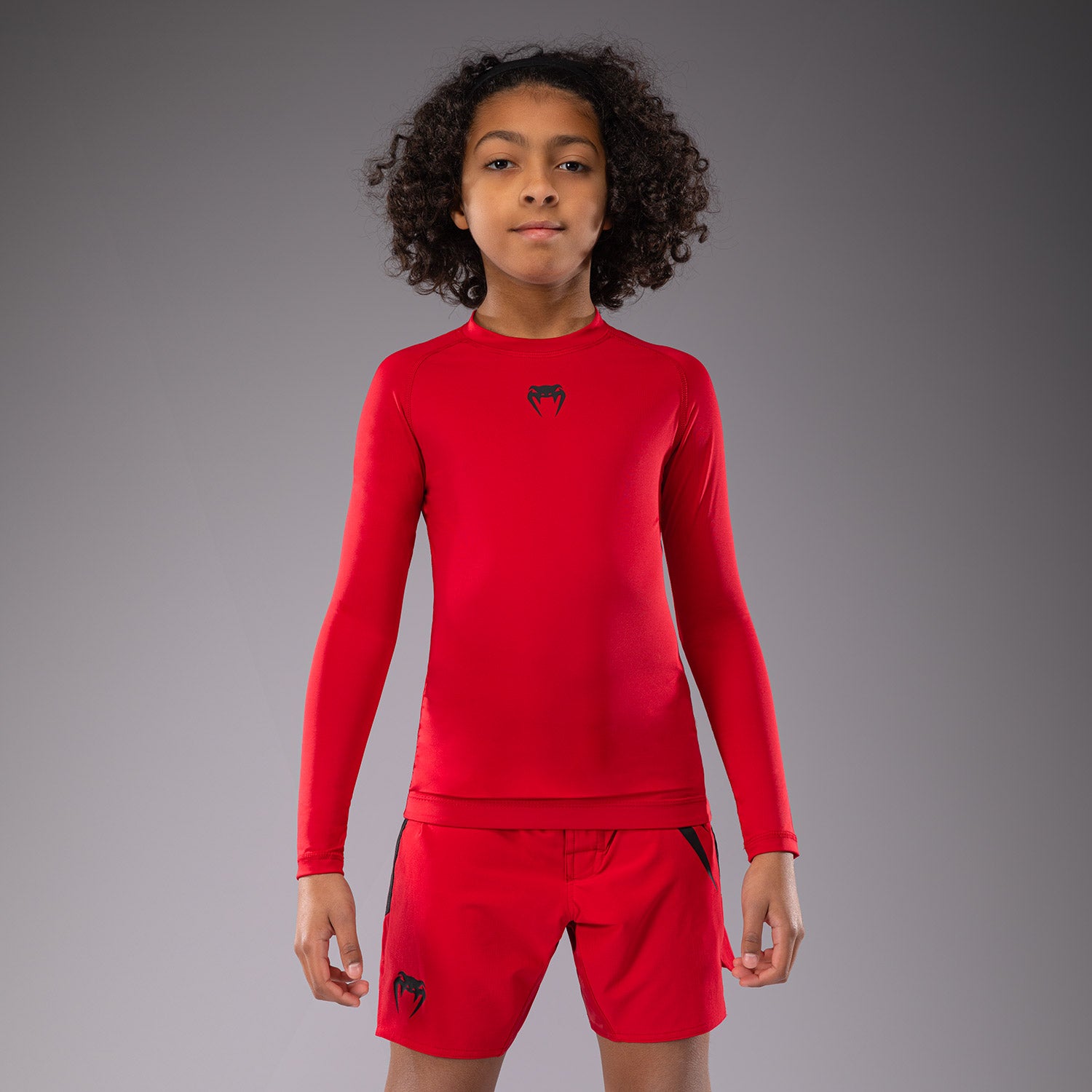 Rashguards Manches Longues pour Enfants Venum Contender - Rouge Cerise - product-type_T-Shirts de Compression