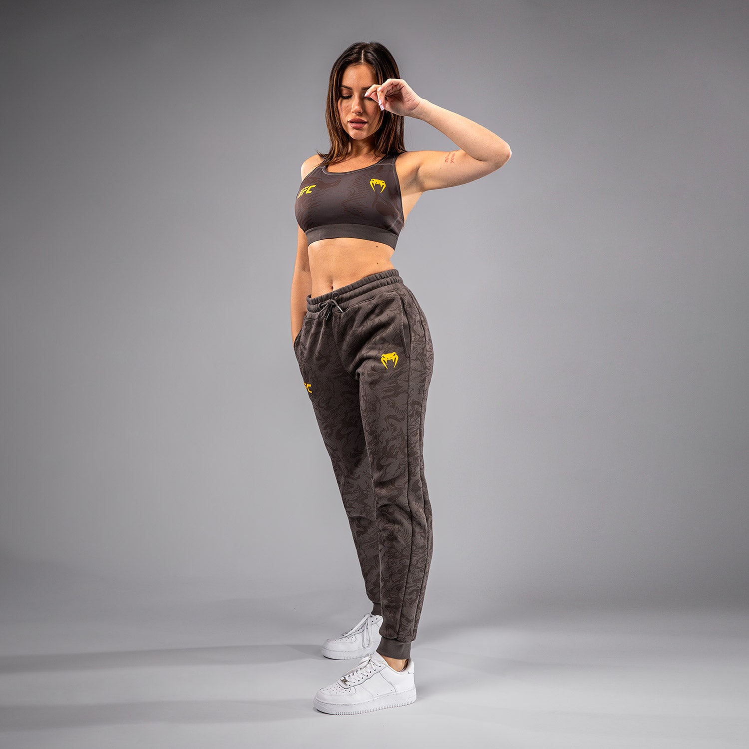 Pantalon en Coton pour Femmes UFC Fusion by Venum Fight Week - Marron Terrestre - product-type_Pantalons de jogging