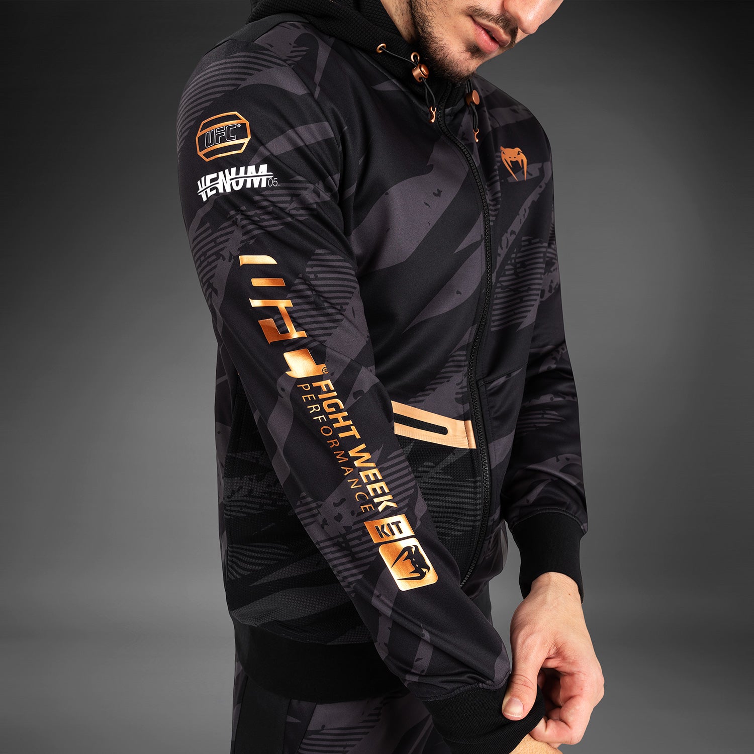 Veste À Capuche Zippé pour Hommes UFC Adrenaline by Venum Fight Week - Urban Camo - product-type_Vestes