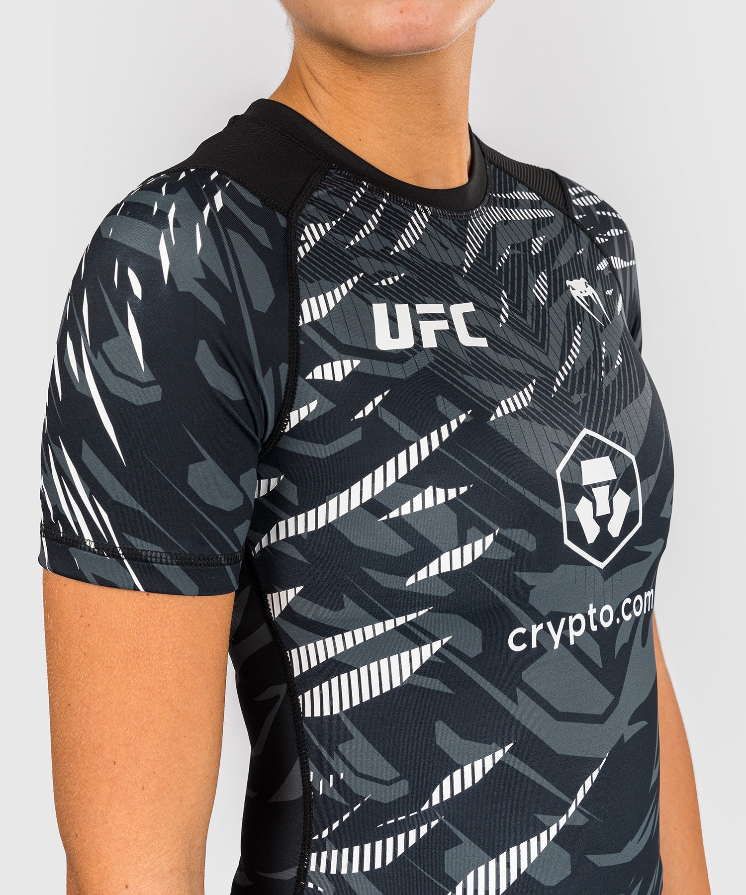 Rashguard Performance à Manches Courtes pour Femmes UFC Fusion by Venum Authentic Fight Night - Noir - product-type_T-Shirts de Compression