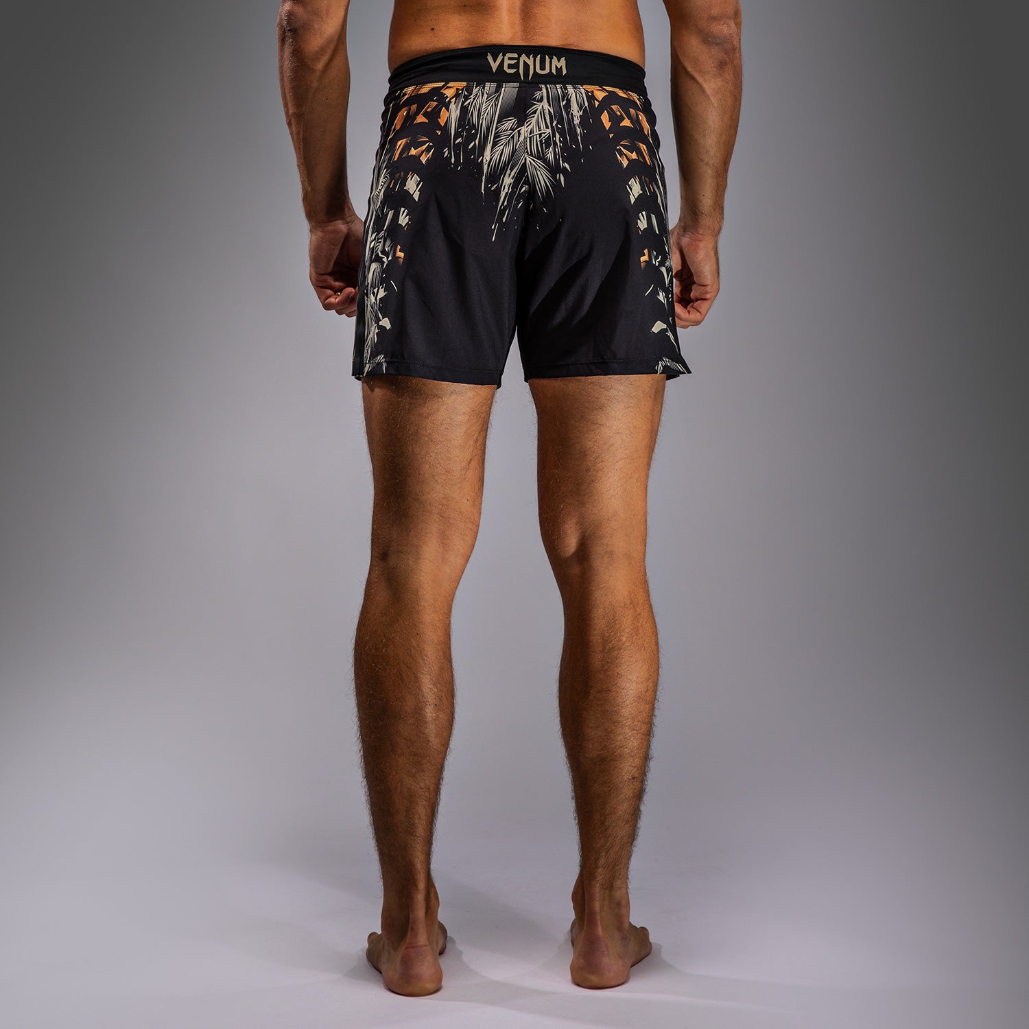 Short de Combat Venum Tiger pour Hommes - Noir/Orange Néon - product-type_Shorts de MMA