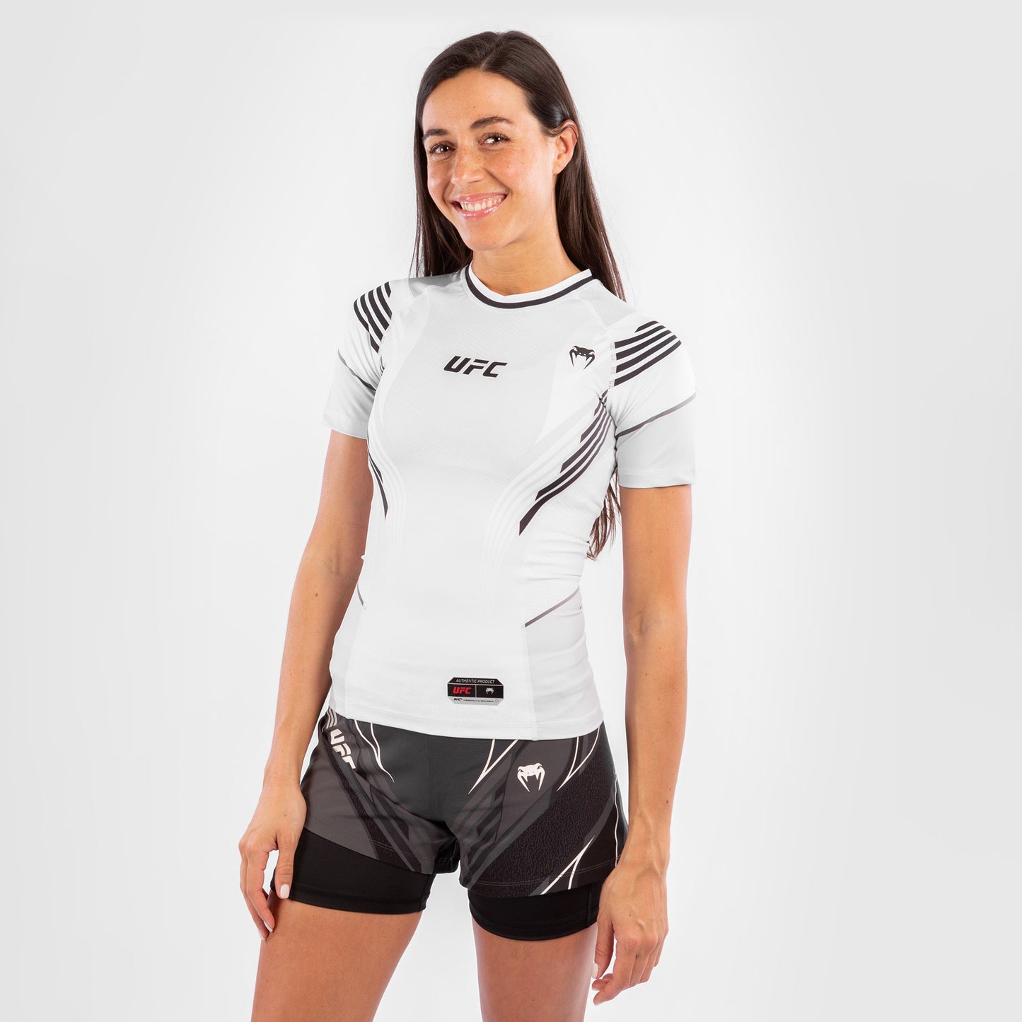 T-shirt de compression Femme UFC Venum Authentic Fight Night - Blanc