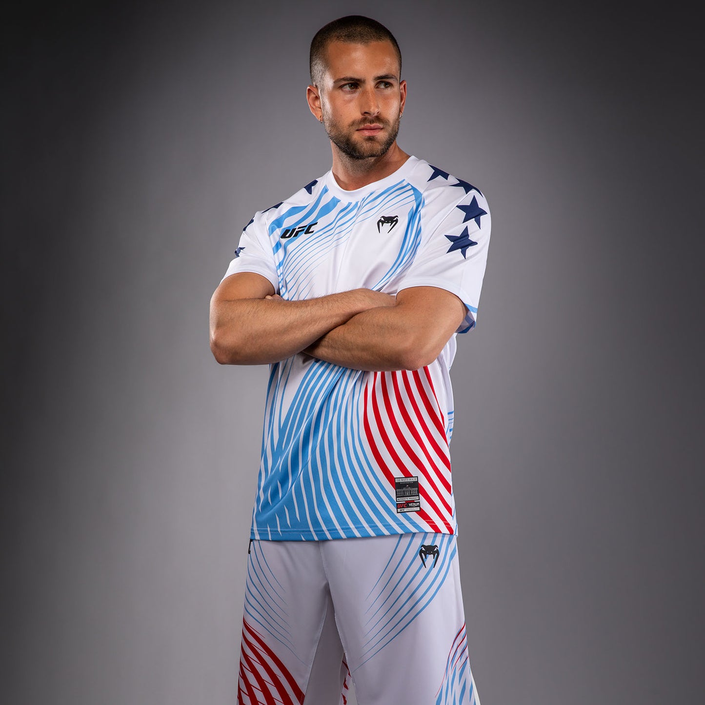 Official UFC Freedom 250 by Venum Authentic Fight Night Maillot Walkout pour homme - Blanc - product-type_T-Shirts Dry Tech