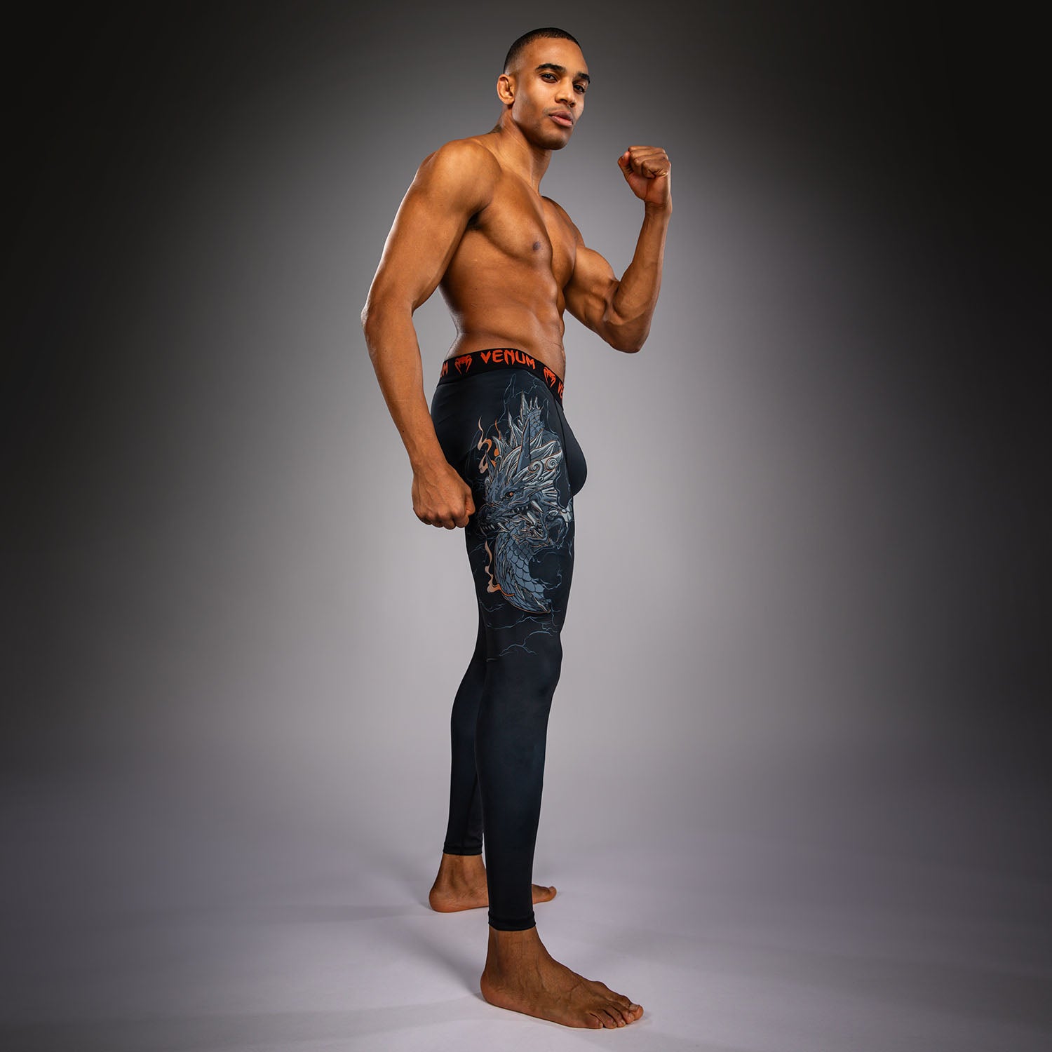 Pantalon de compression Venum Thunder Dragon – Noir/Gris/Cuivre - product-type_Pantalons de Compression