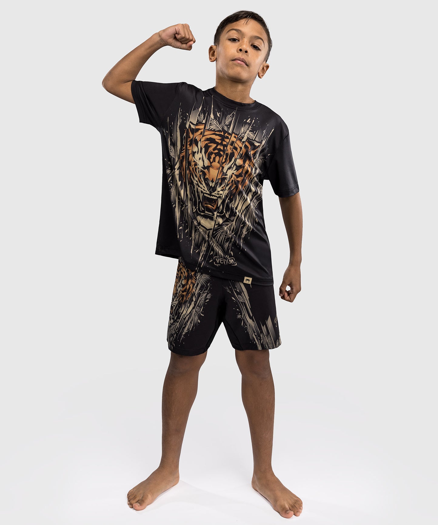 T-Shirt Dry-Tech Venum Tiger pour Enfants - Noir/Orange Néon - product-type_T-Shirts Dry Tech