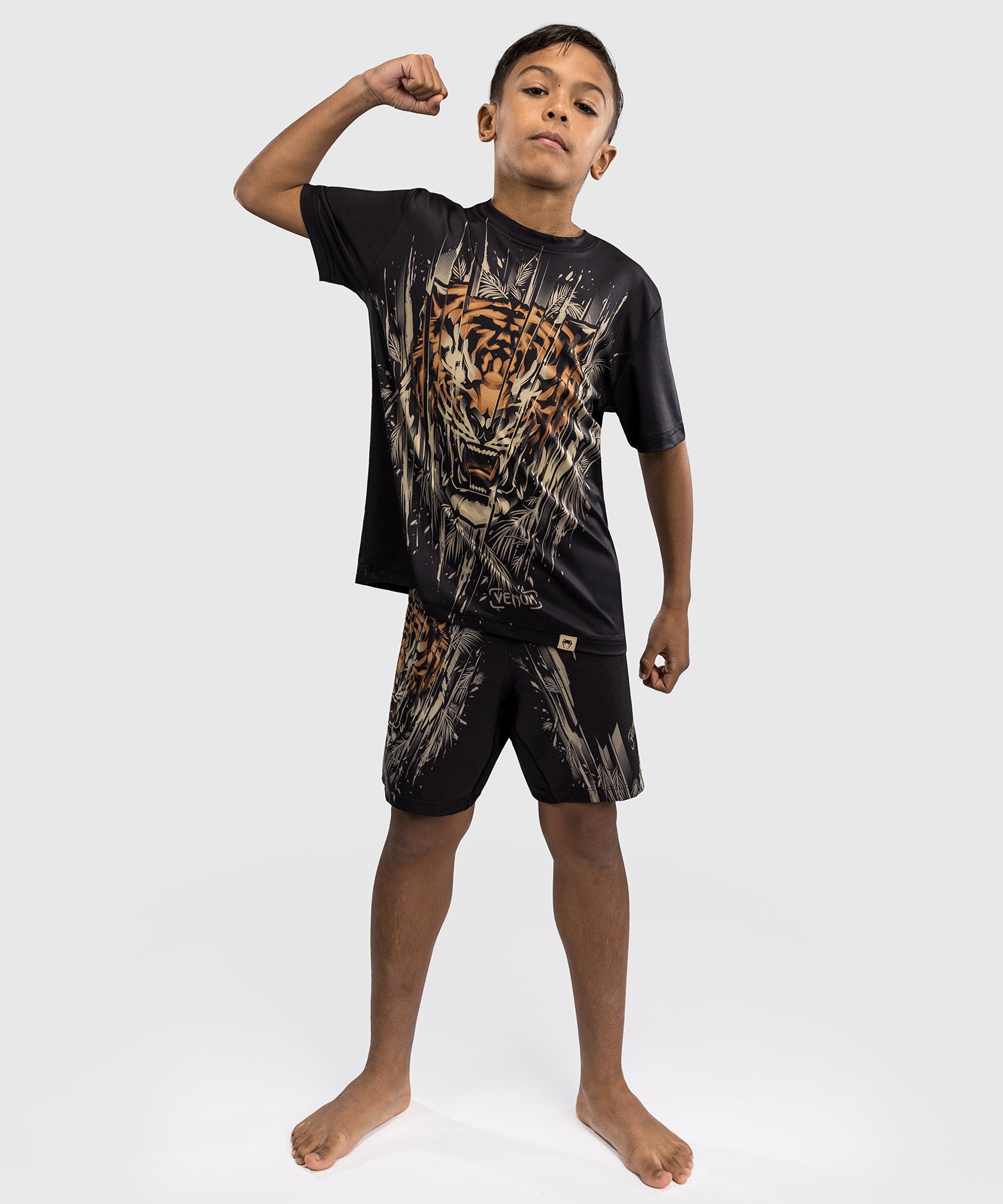 T-Shirt Dry-Tech Venum Tiger pour Enfants - Noir/Orange Néon - product-type_T-Shirts Dry Tech