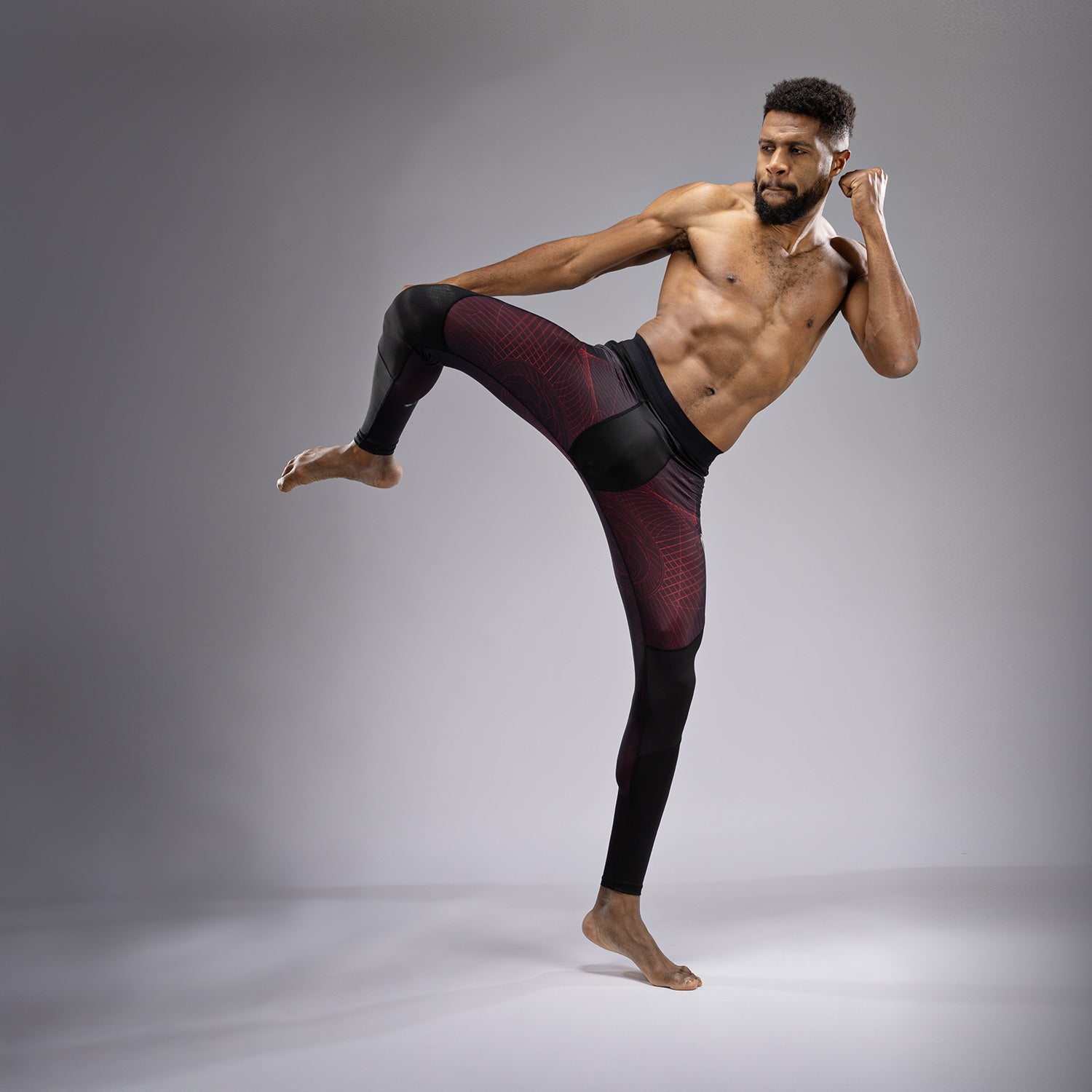 Pantalon de Compression Venum G-Fit Air pour Hommes - Noir Profond/Rouge Feu - product-type_Pantalons de Compression