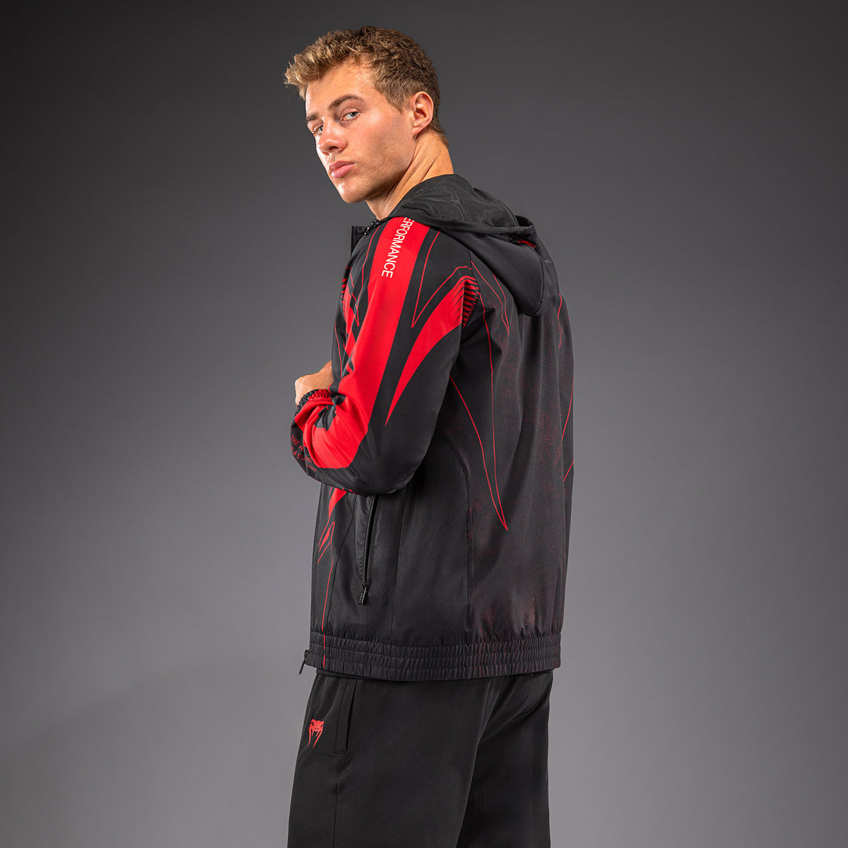Veste de survêtement Venum Amazonia Reborn - Noir/Rouge