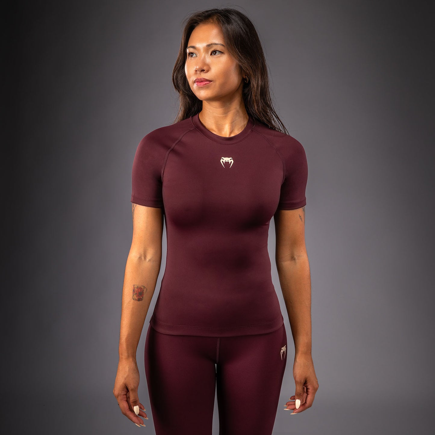 Rashguard à Manches Courtes Venum Talisman - Prune