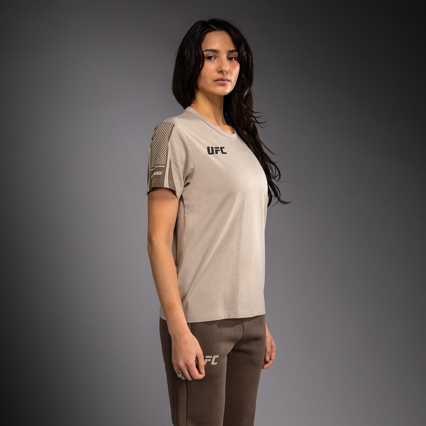 T-shirt à Manches Courtes pour Femme Venum UFC Unity by Venum Authentic Fight Week - Sable
