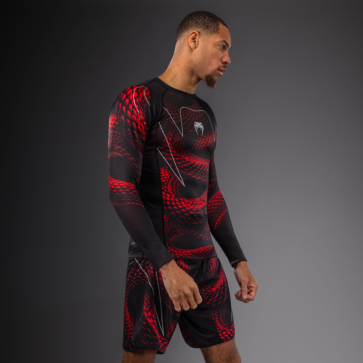 Rashguard à Manches Longues Venum Matupa - Noir/Rouge/Argent - product-type_T-Shirts de Compression