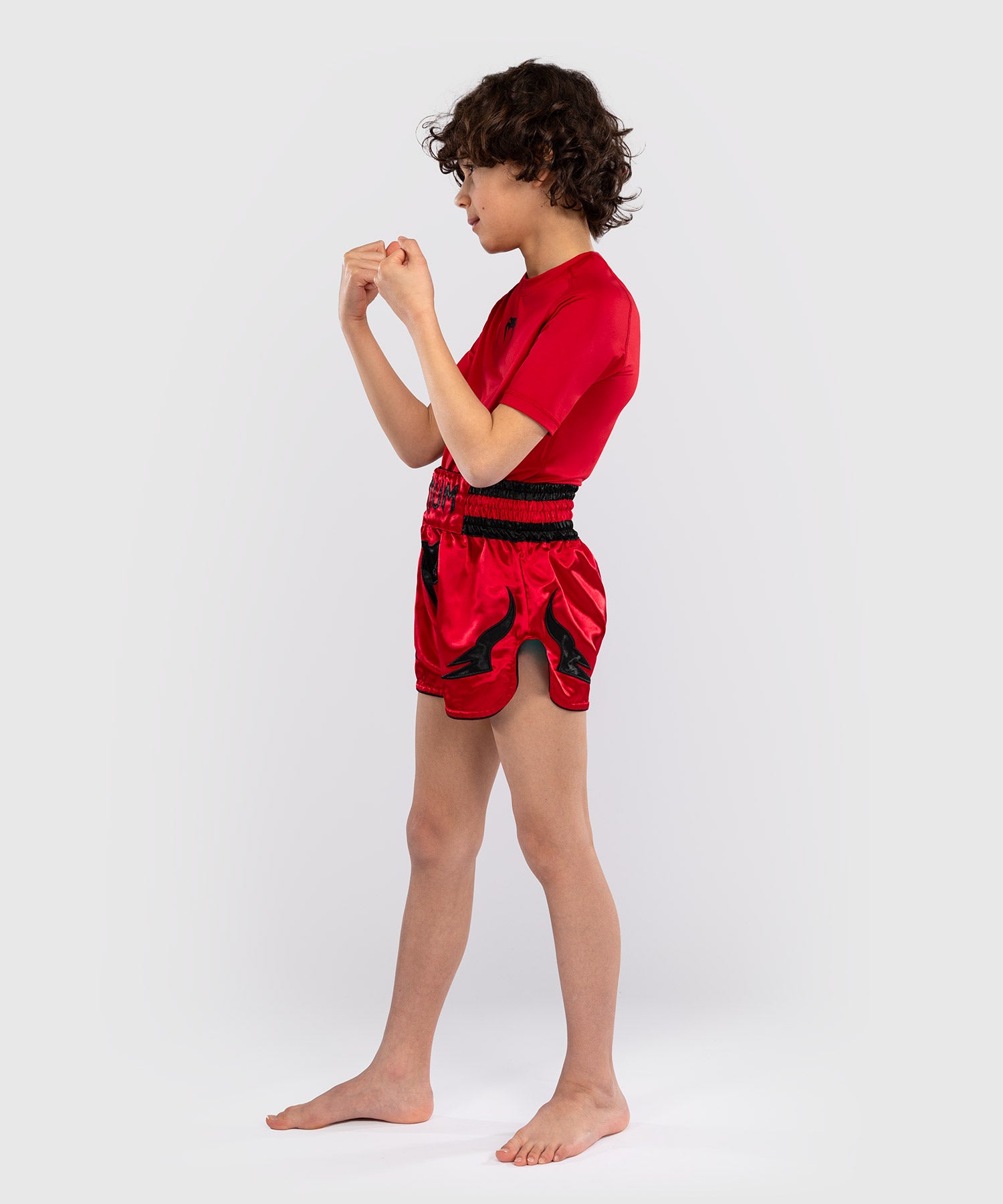 Short de Muay Thaï Venum Inferno pour Enfants - Rouge Cerise - product-type_Shorts de Muay Thai