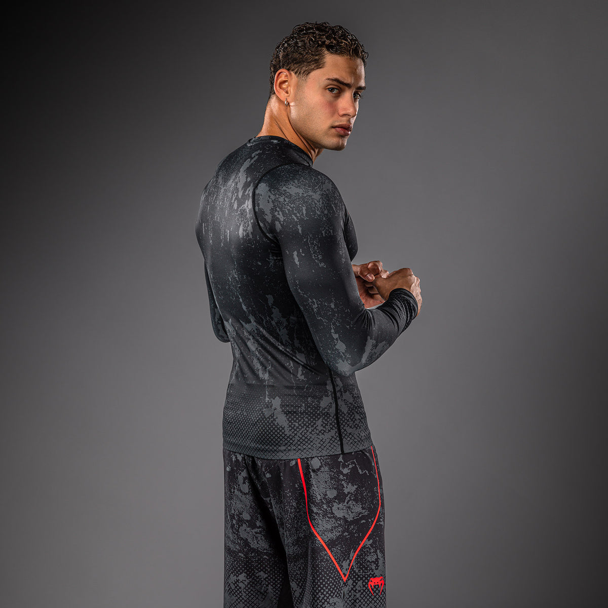 Rashguard à manches longues Venum x Batman - Noir/Gris/Rouge