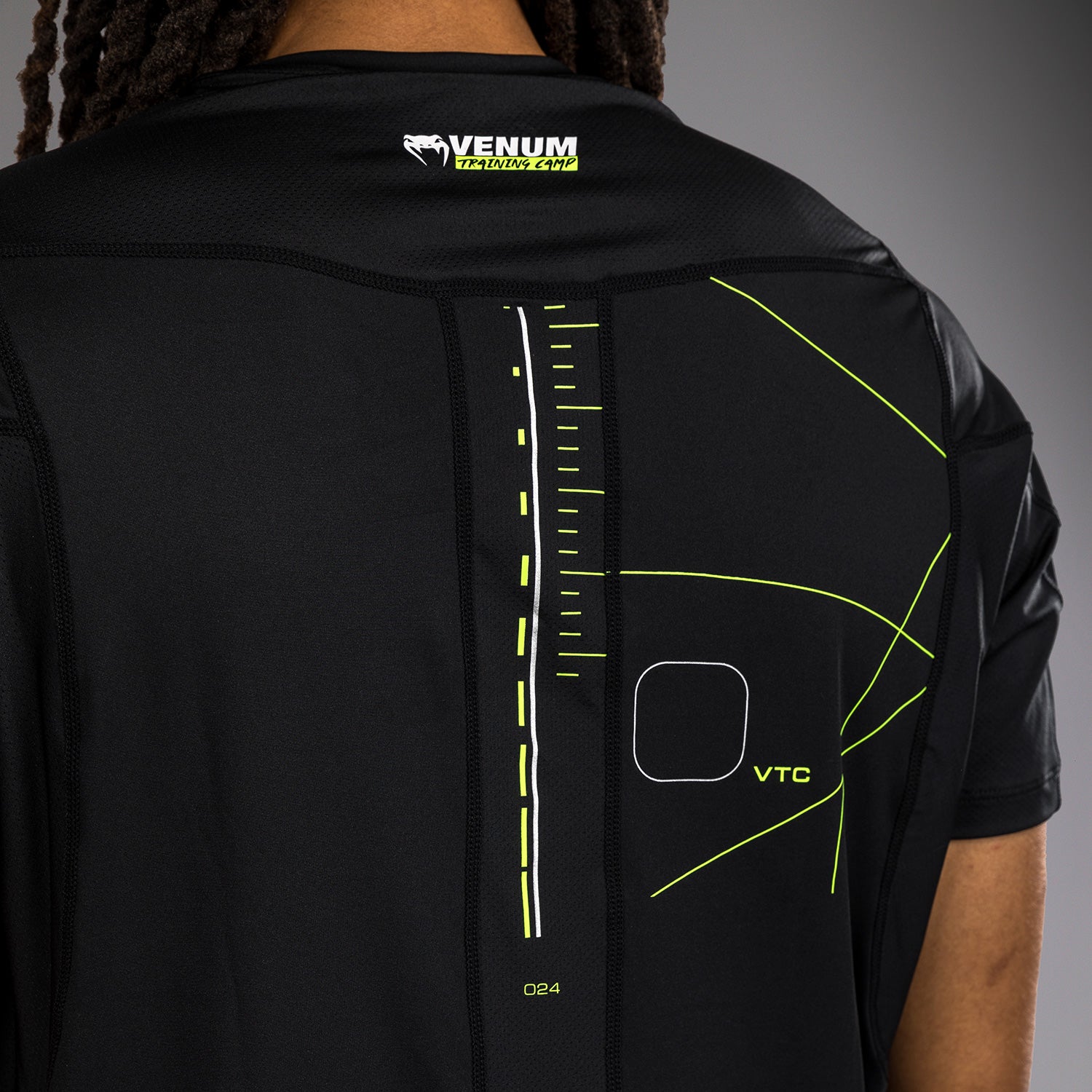 T-shirt Dry Tech Venum Training Camp 4.0 - Noir/Vert fluo - product-type_T-Shirts Dry Tech