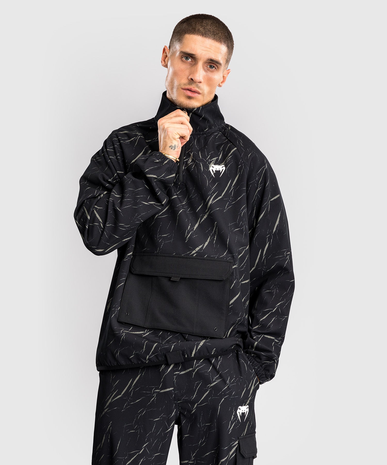 Veste de Survêtement Pour Hommes Venum Trooper - Noir/Beige - product-type_Sweatshirts