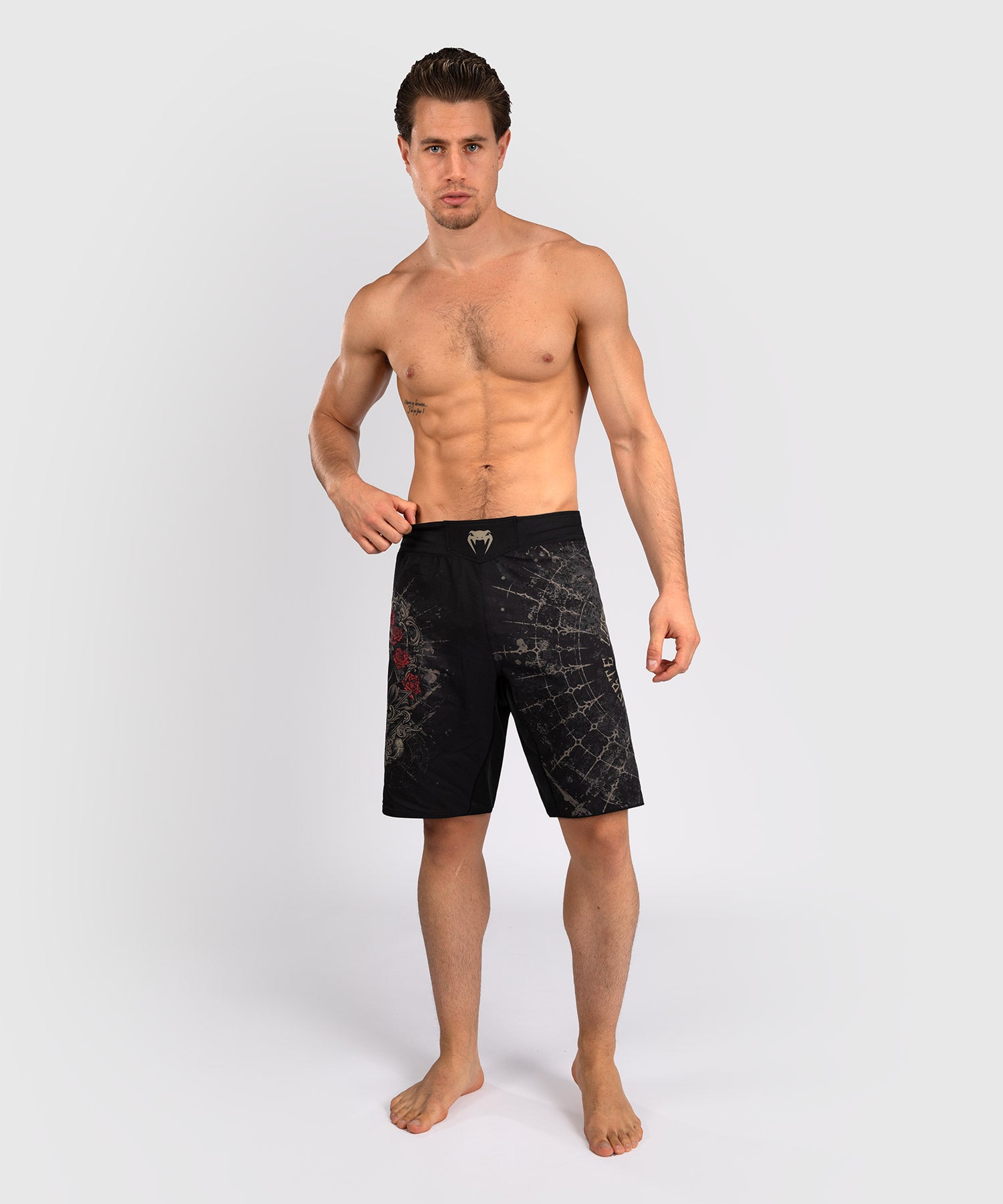 Short de Combat pour Hommes Venum Santa Muerte 5.0 - Noir Profond/Or - product-type_Shorts de MMA