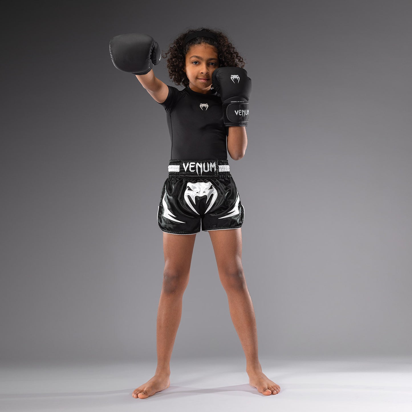 Short de Muay Thaï Venum Inferno pour Enfants - Noir - product-type_Shorts de Muay Thai