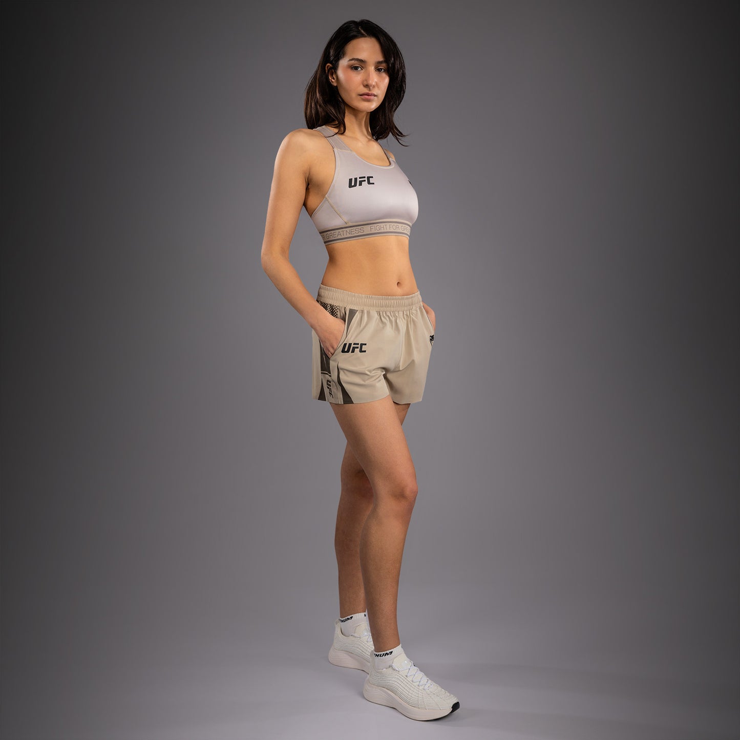 Short Technique pour Femme Venum UFC Unity by Venum Authentic Fight Week - Sable