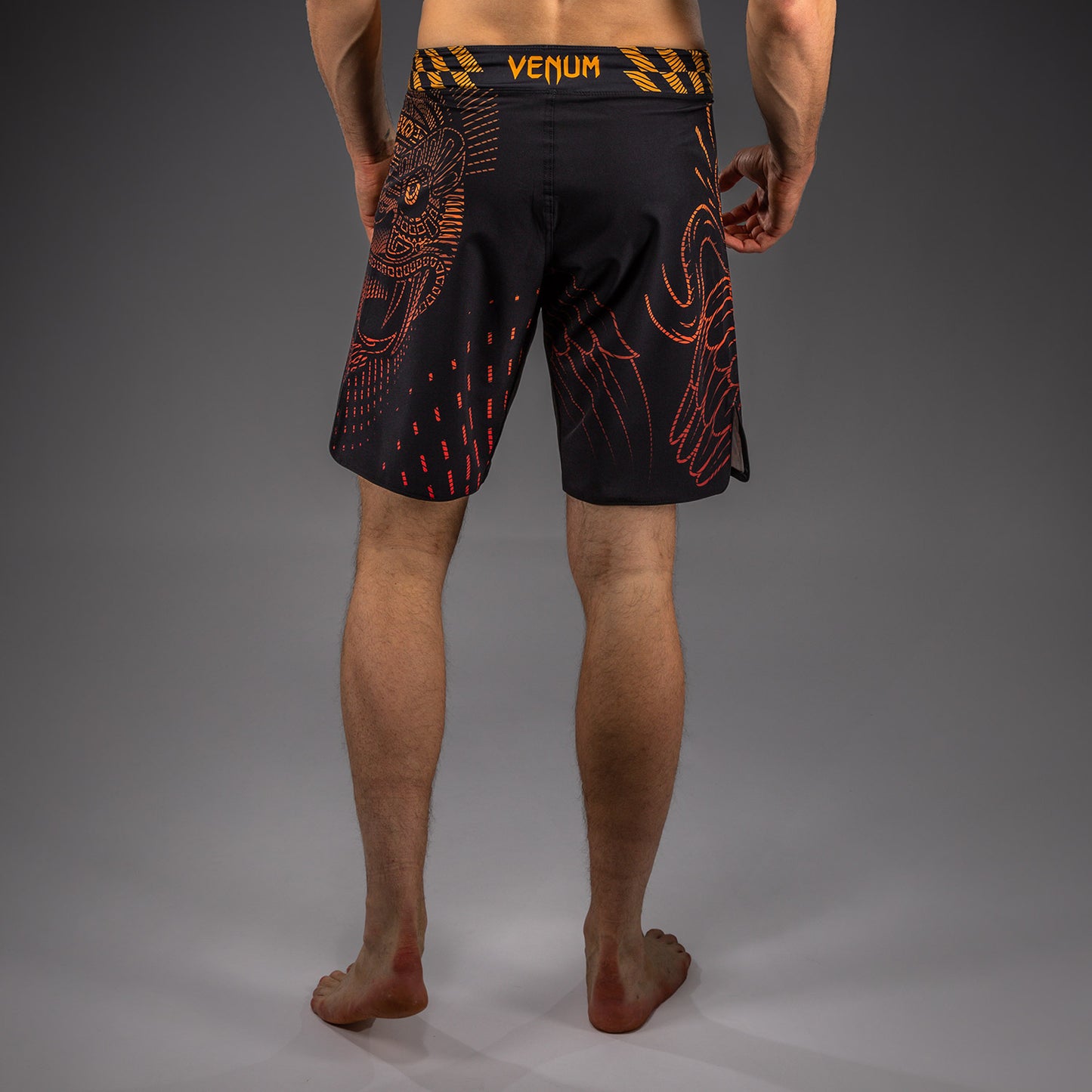 Short de Combat Venum Quetzal Fury - Noir/Rouge Fury/Mandarine