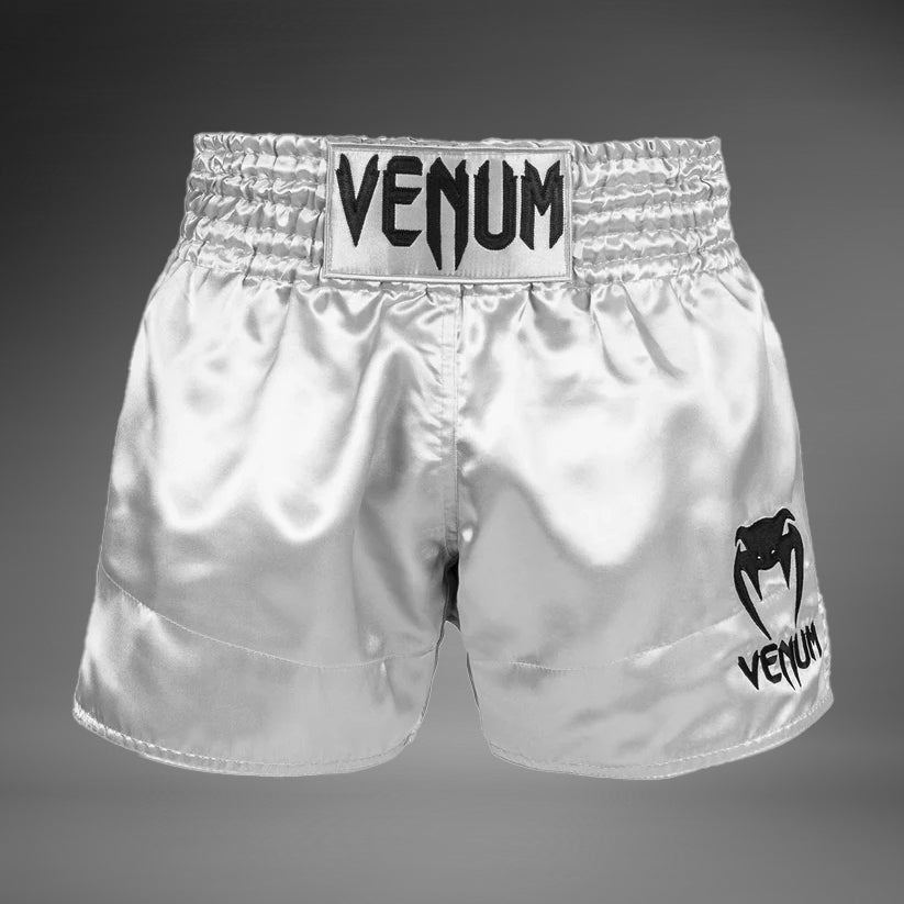 Short de Muay Thai Venum Classic - Argent/Noir - product-type_Shorts de Muay Thai