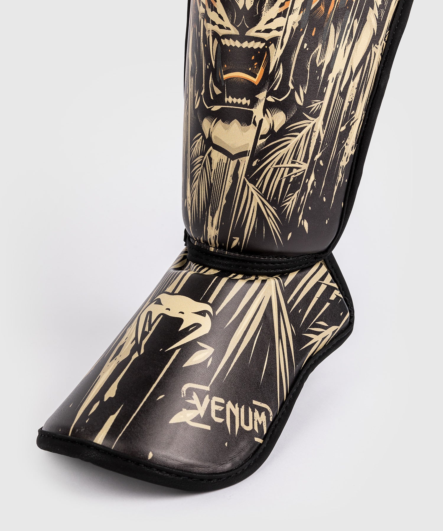 Protège-Tibias Venum Tiger pour Enfants - Noir/Orange Néon - product-type_Protège-tibias