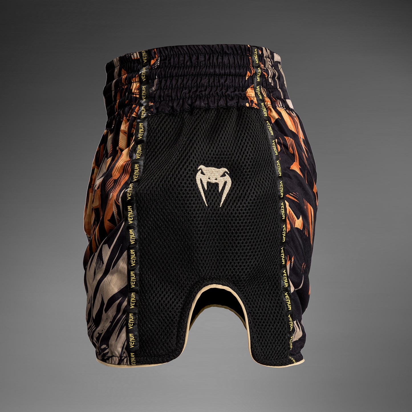 Short Muay Thai Venum Tiger pour Hommes - Noir/Orange Néon - product-type_Shorts de Muay Thai
