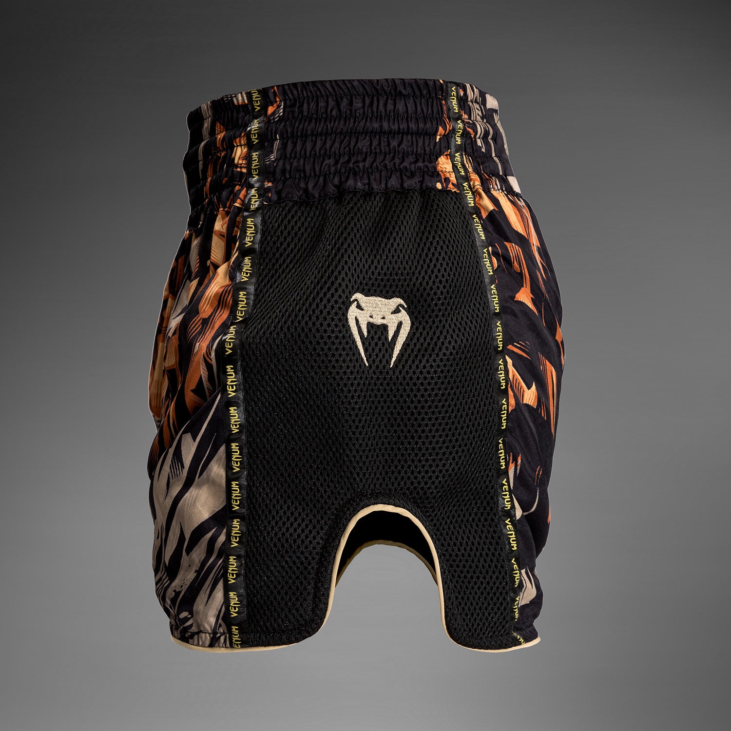 Short Muay Thai Venum Tiger pour Hommes - Noir/Orange Néon - product-type_Shorts de Muay Thai