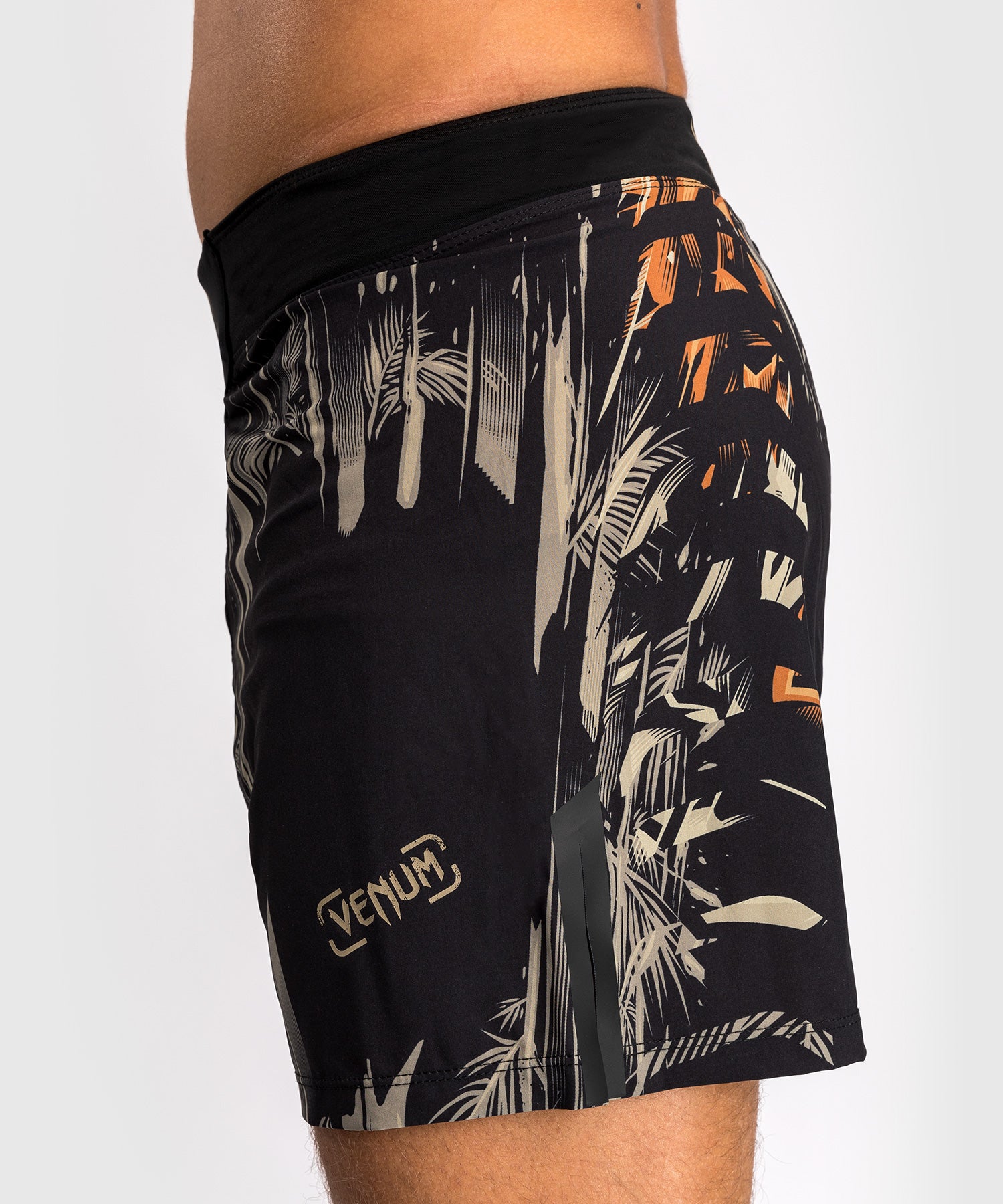 Short de Combat Venum Tiger pour Hommes - Noir/Orange Néon - product-type_Shorts de MMA