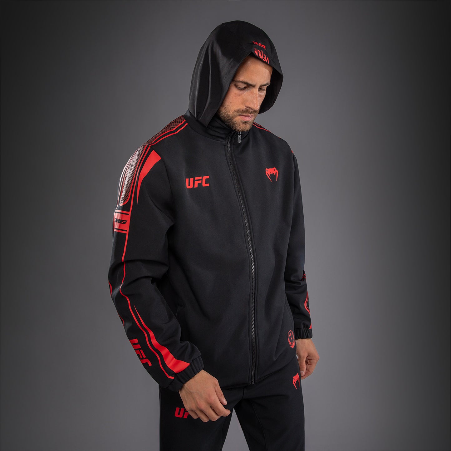Sweat à Capuche Zippé pour Homme Venum UFC Unity by Venum Authentic Fight Week - Noir