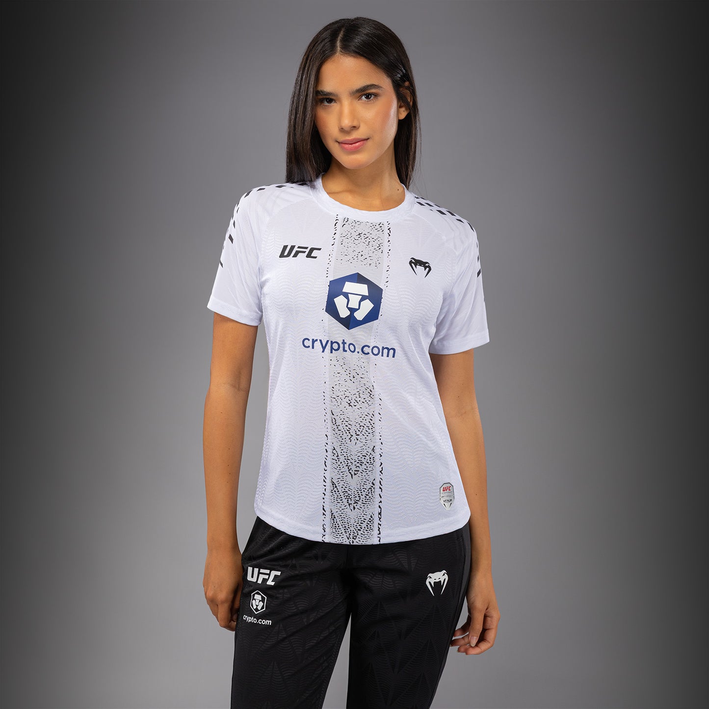 Maillot Officiel Walkout Femme Personnalisé UFC Zenith by Venum Authentic Fight Night - Blanc