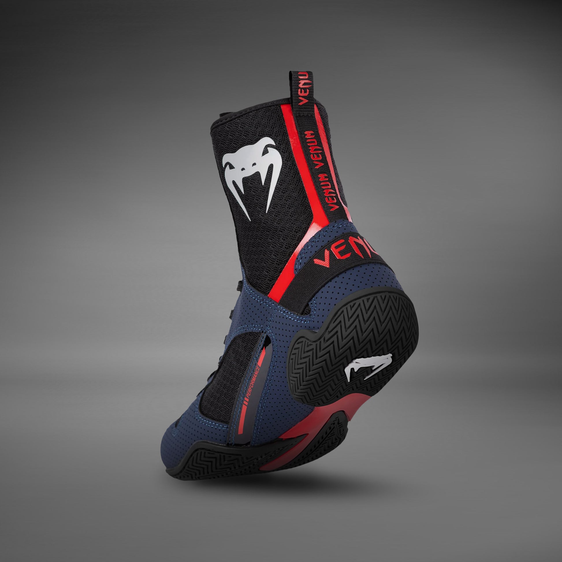 Chaussures de Boxe Venum Elite - Bleu Marine/Noir/Rouge - product-type_Chaussures de boxe