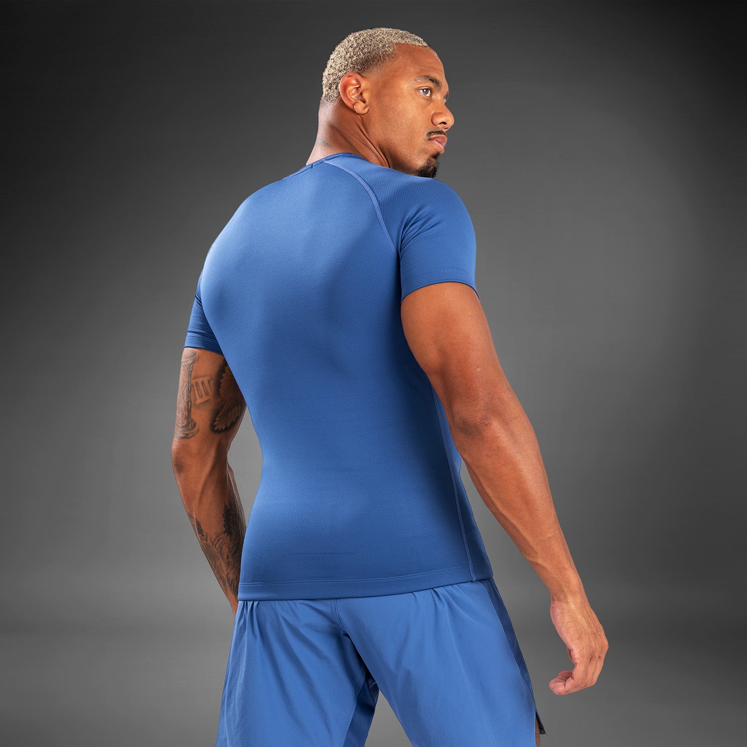 Rashguard à manches courtes pour hommes Venum Contender - Bleu - product-type_T-Shirts de Compression