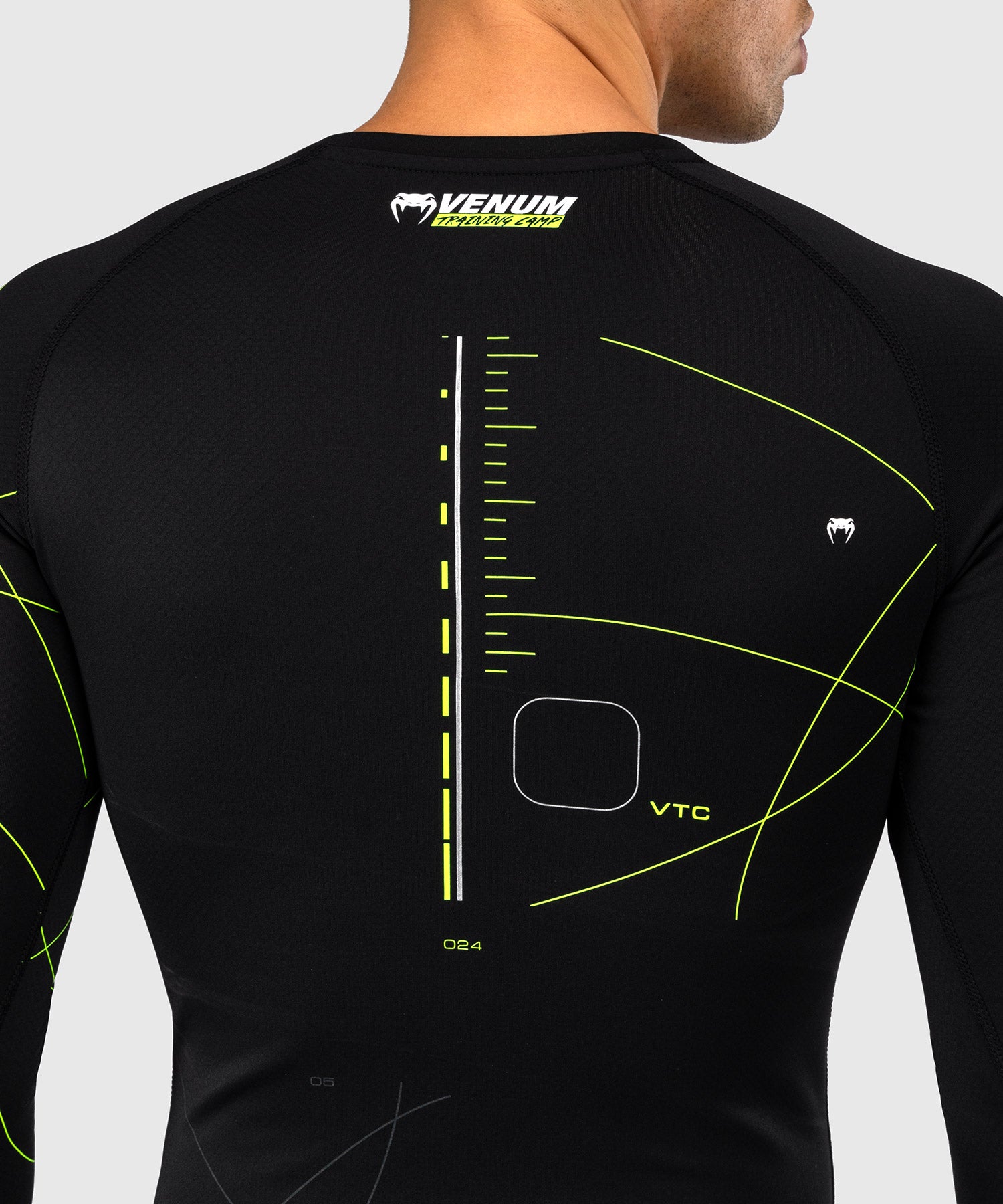 Rashguard Manches Longues Venum Training Camp 4.0 - Noir/Vert fluo - product-type_T-Shirts de Compression