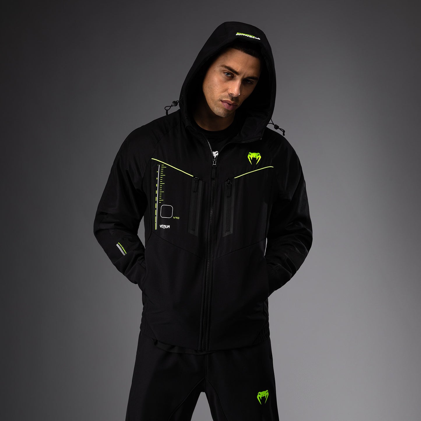 Veste de survêtement Venum Training Camp 4.0 - Noir/Vert Fluo - product-type_Vestes