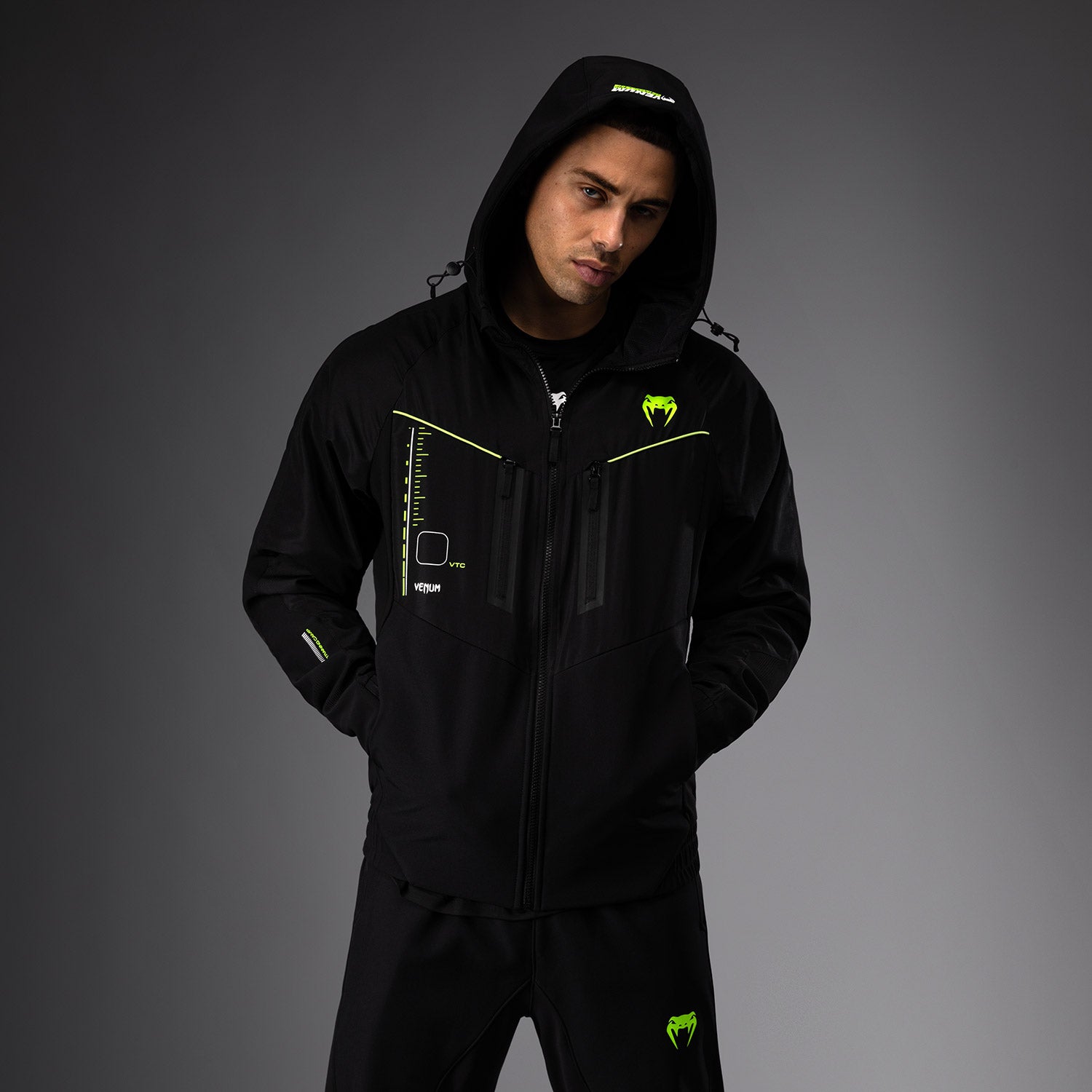 Veste de survêtement Venum Training Camp 4.0 - Noir/Vert Fluo - product-type_Vestes