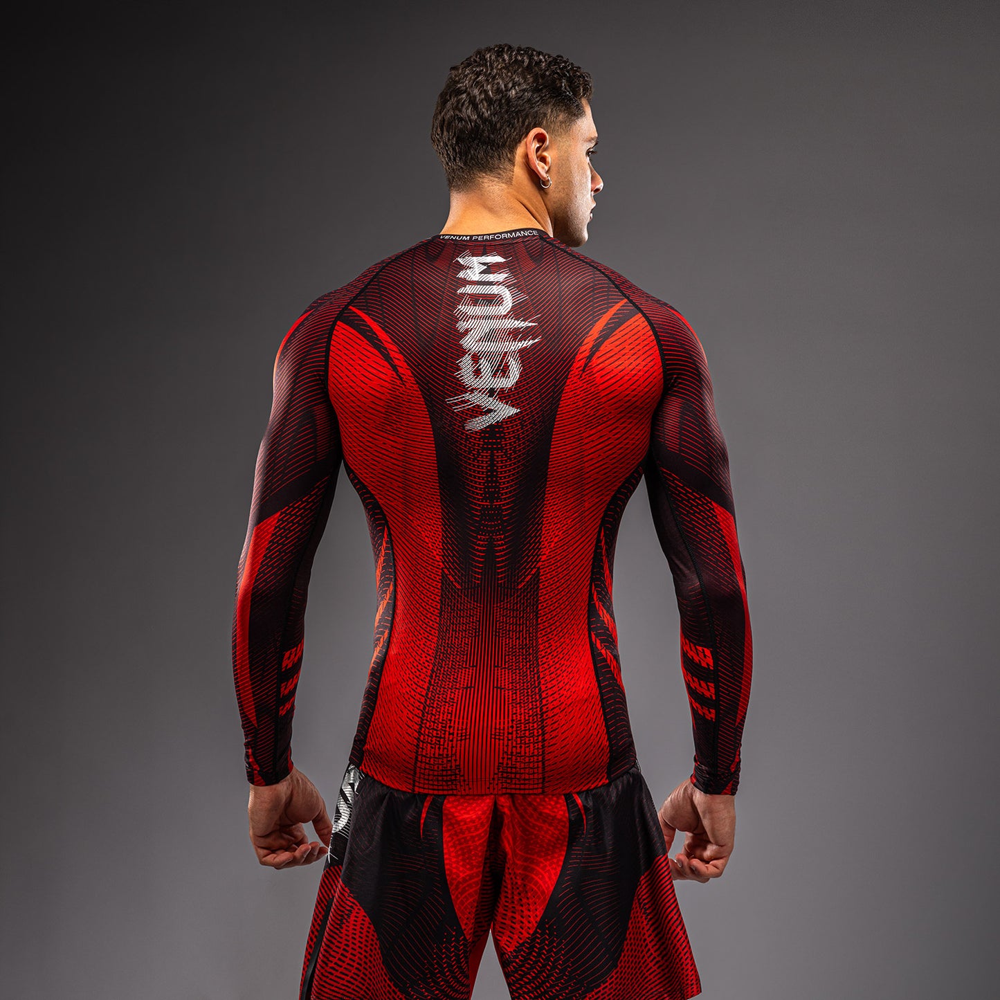 Rashguard à Manches Longues Venum Galactic 3.0 - Rouge/Argent