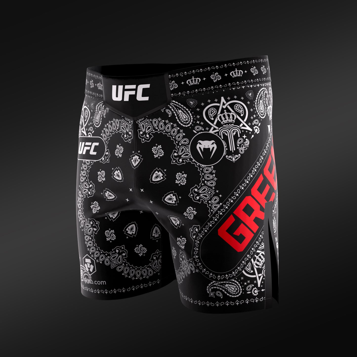 Short de compression pour homme UFC Adrenaline Unrivaled by VENUM King Green - Noir