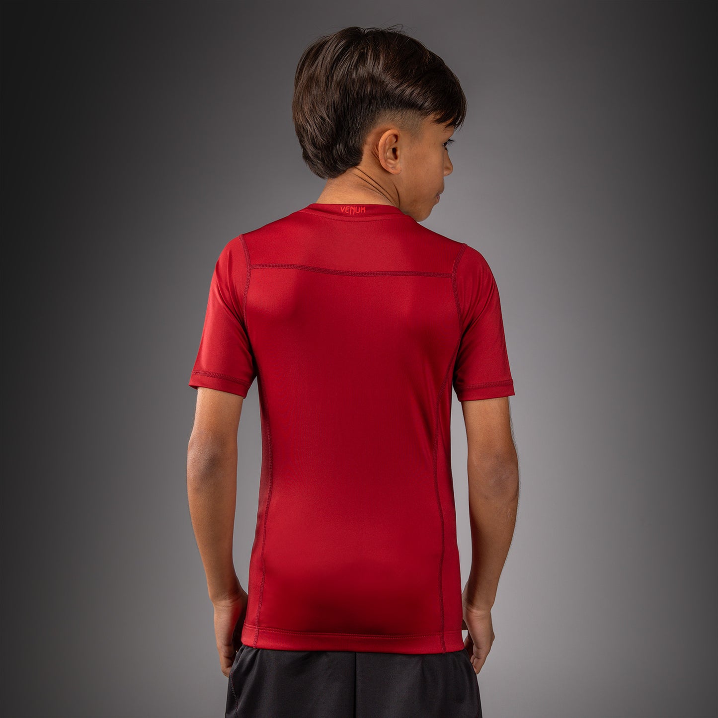 Rashguard à Manches Courtes Pour Enfant Venum Attack - Noir/Rouge