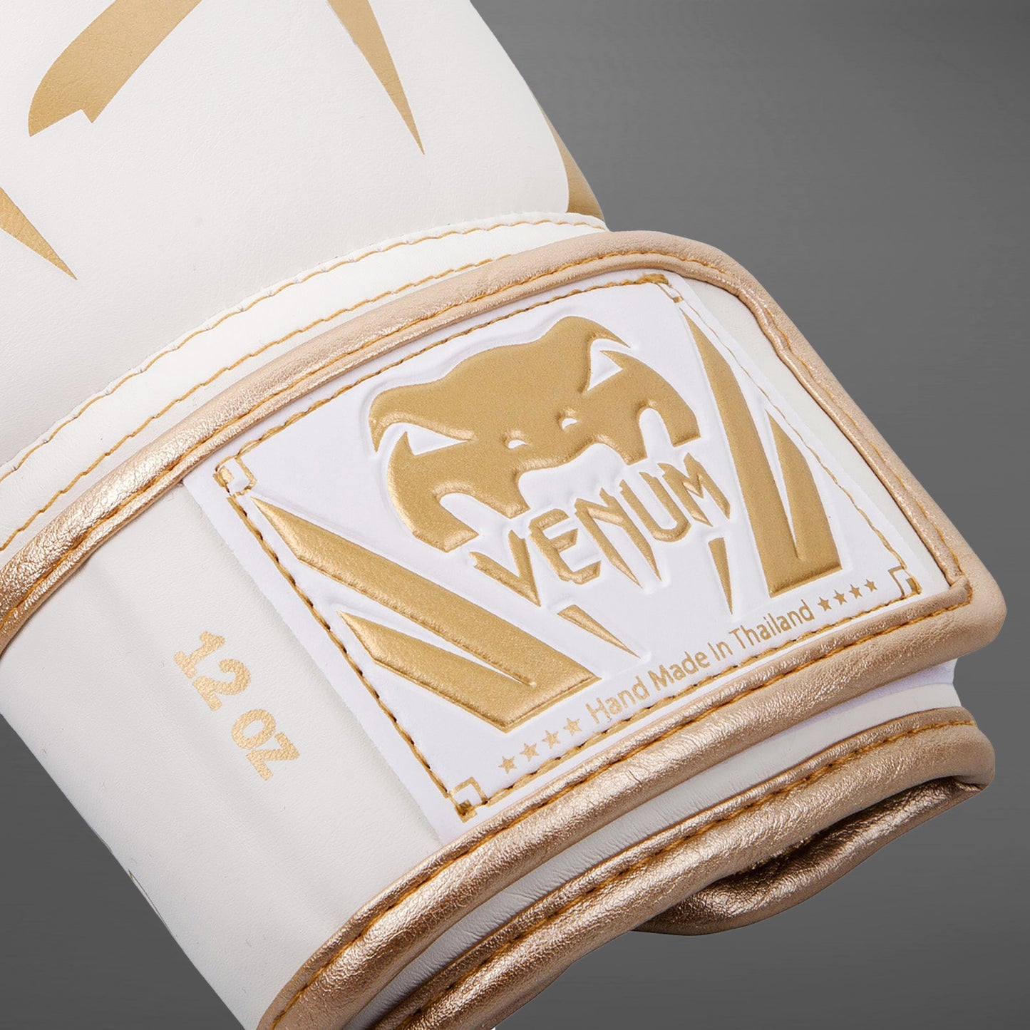 Gants de boxe Venum Elite - Blanc/Doré