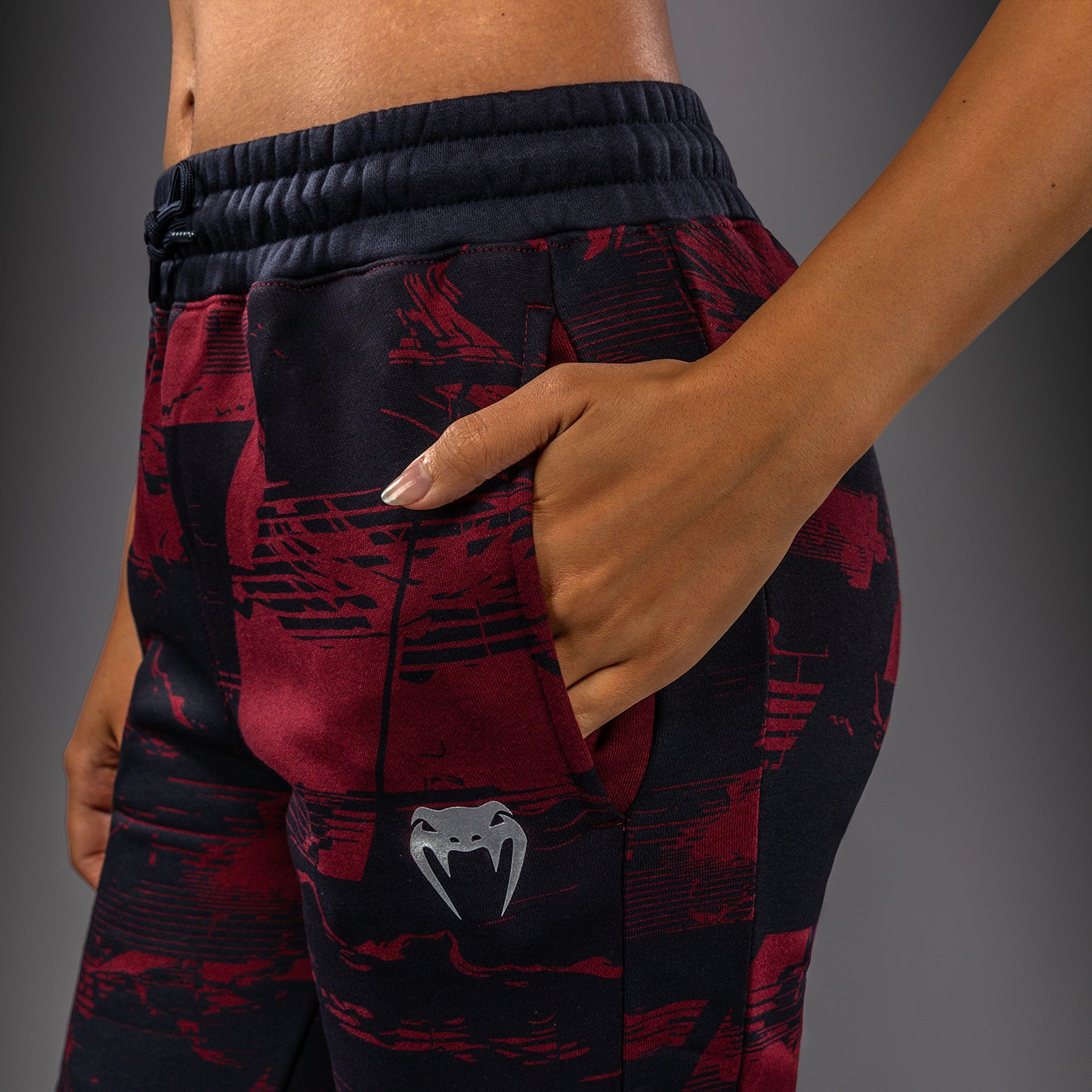 Pantalon Femme UFC Zenith by Venum Authentic Fight Week - Bleu marine/Bordeaux/Argent