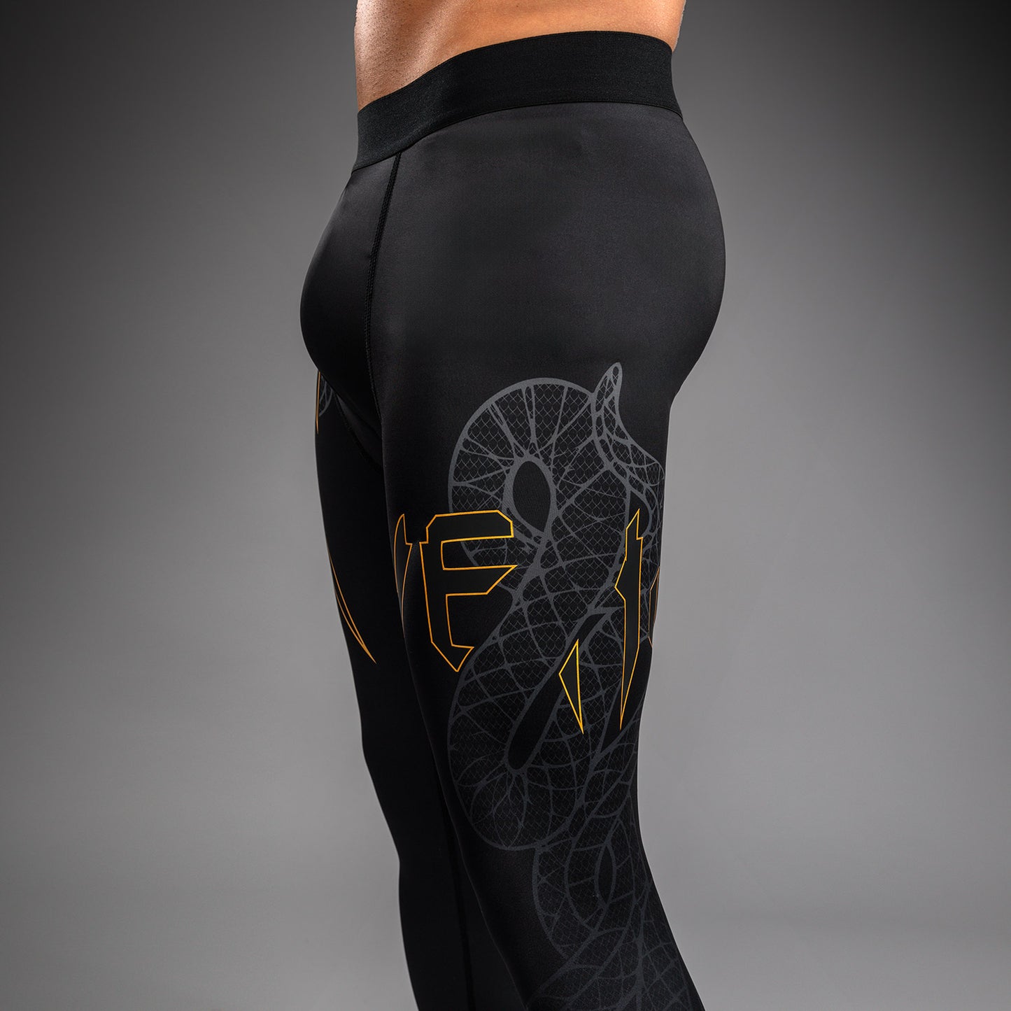 Pantalon de Compression Venum Serpenti – Noir/Argent/Or - product-type_Pantalons de Compression