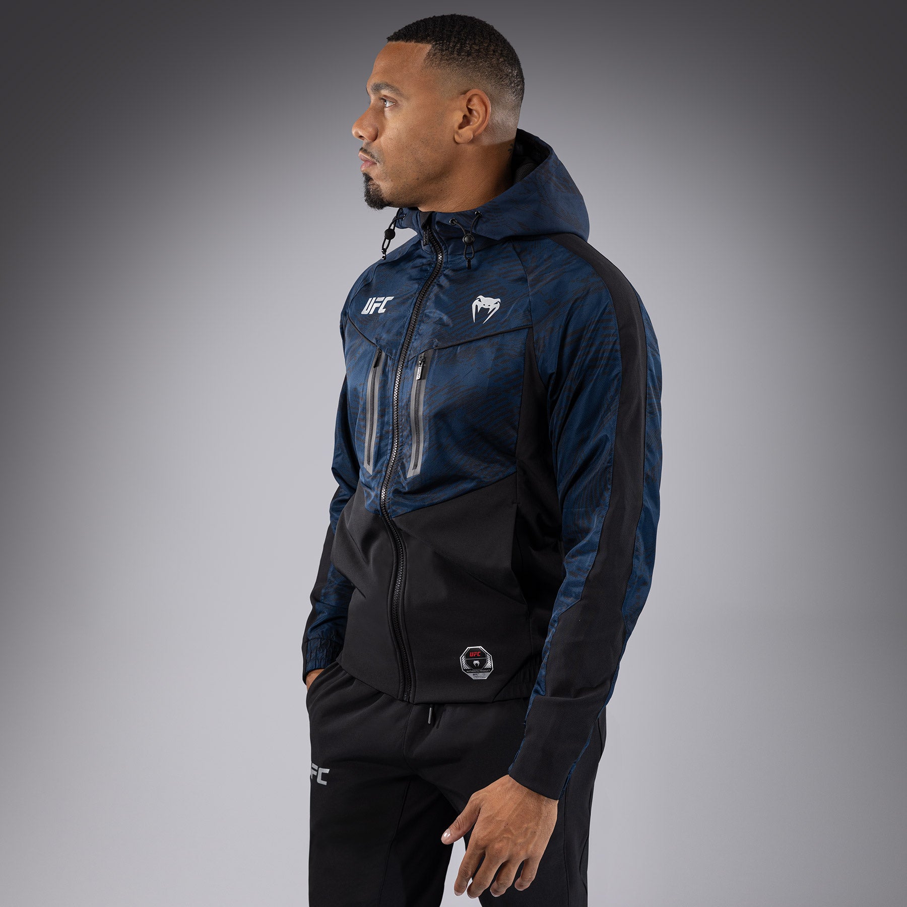 Veste à Capuche Zippé pour Hommes UFC Fusion by Venum Fight Week - Bleu Océanique - product-type_Vestes