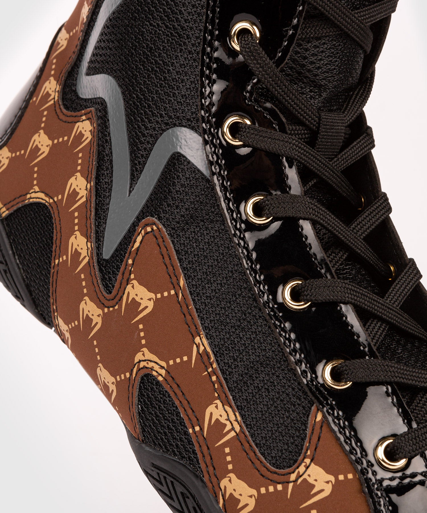 Chaussures de Boxe Venum Elite Evo Monogram - Noir/Marron - product-type_Chaussures de boxe