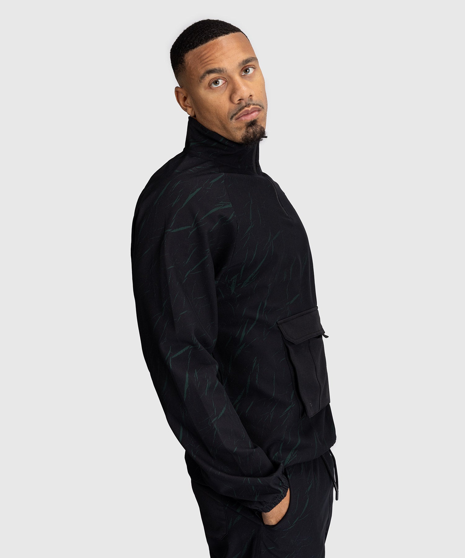 Veste de Survêtement Pour Hommes Venum Trooper - Noir/Vert Forêt - product-type_Sweatshirts