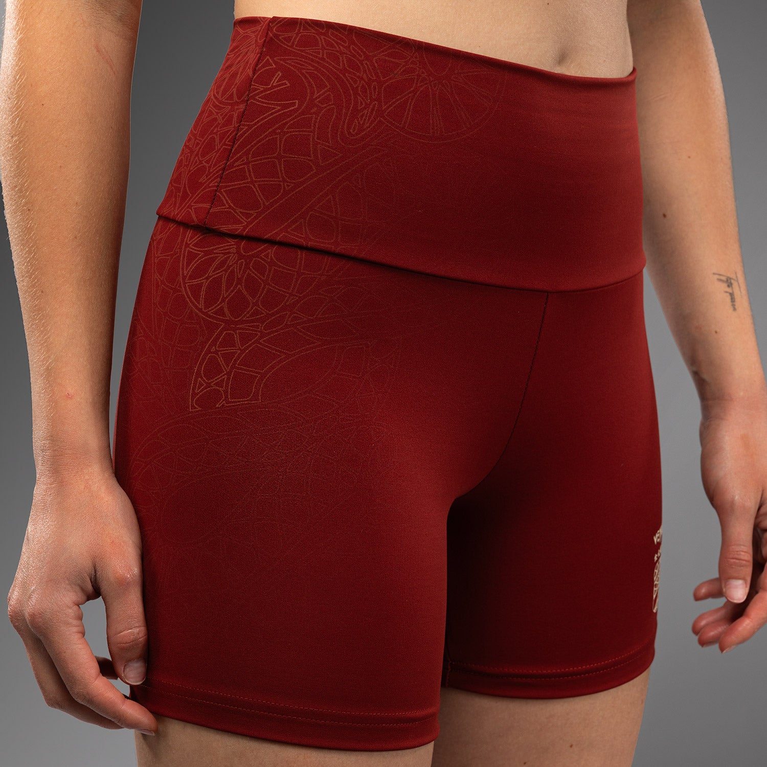 Short de Compression pour Femmes Venum Serpenti – Bordeaux/Ivoire - product-type_Cycliste